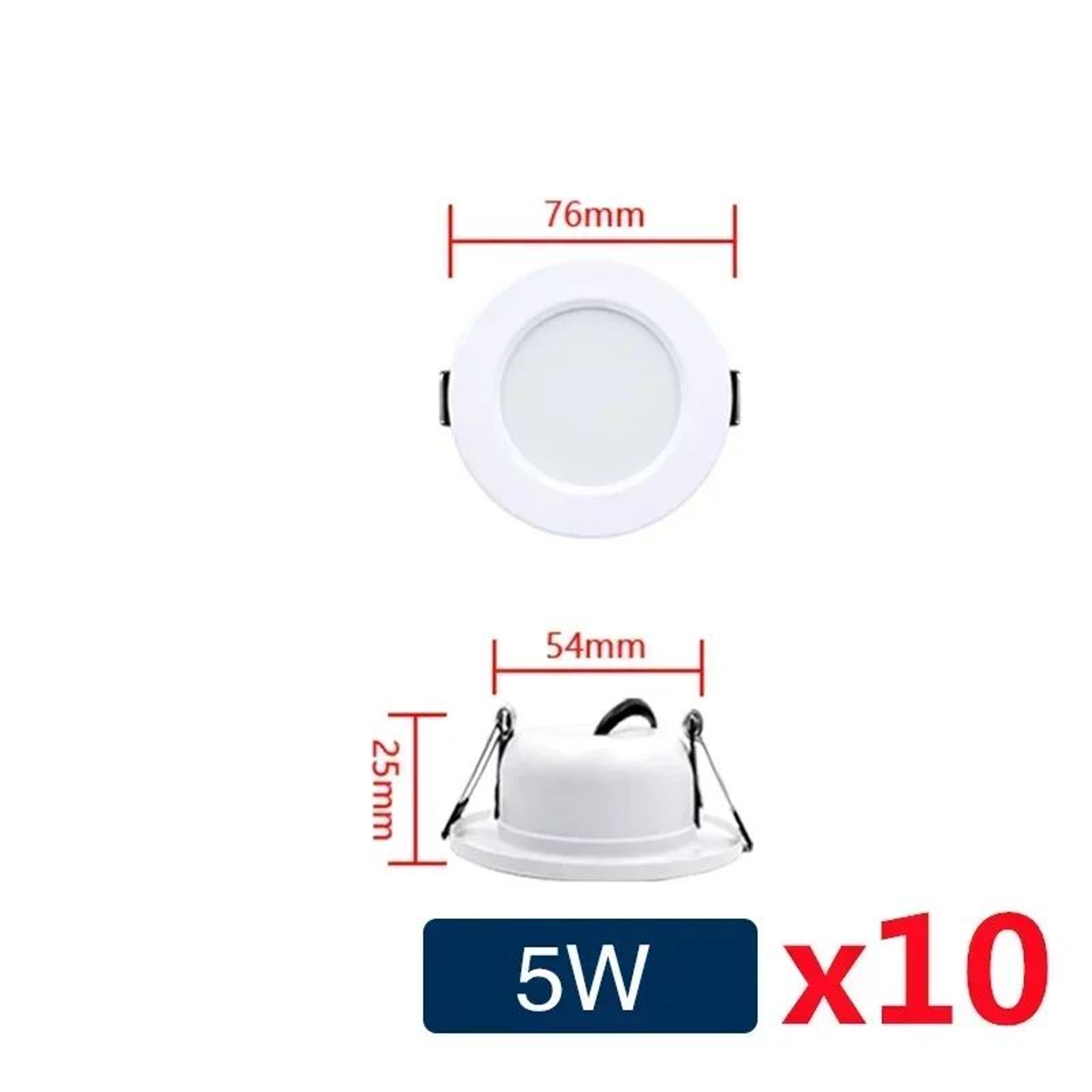 Round LED Ceiling Downlight White Indoor Lamp 6