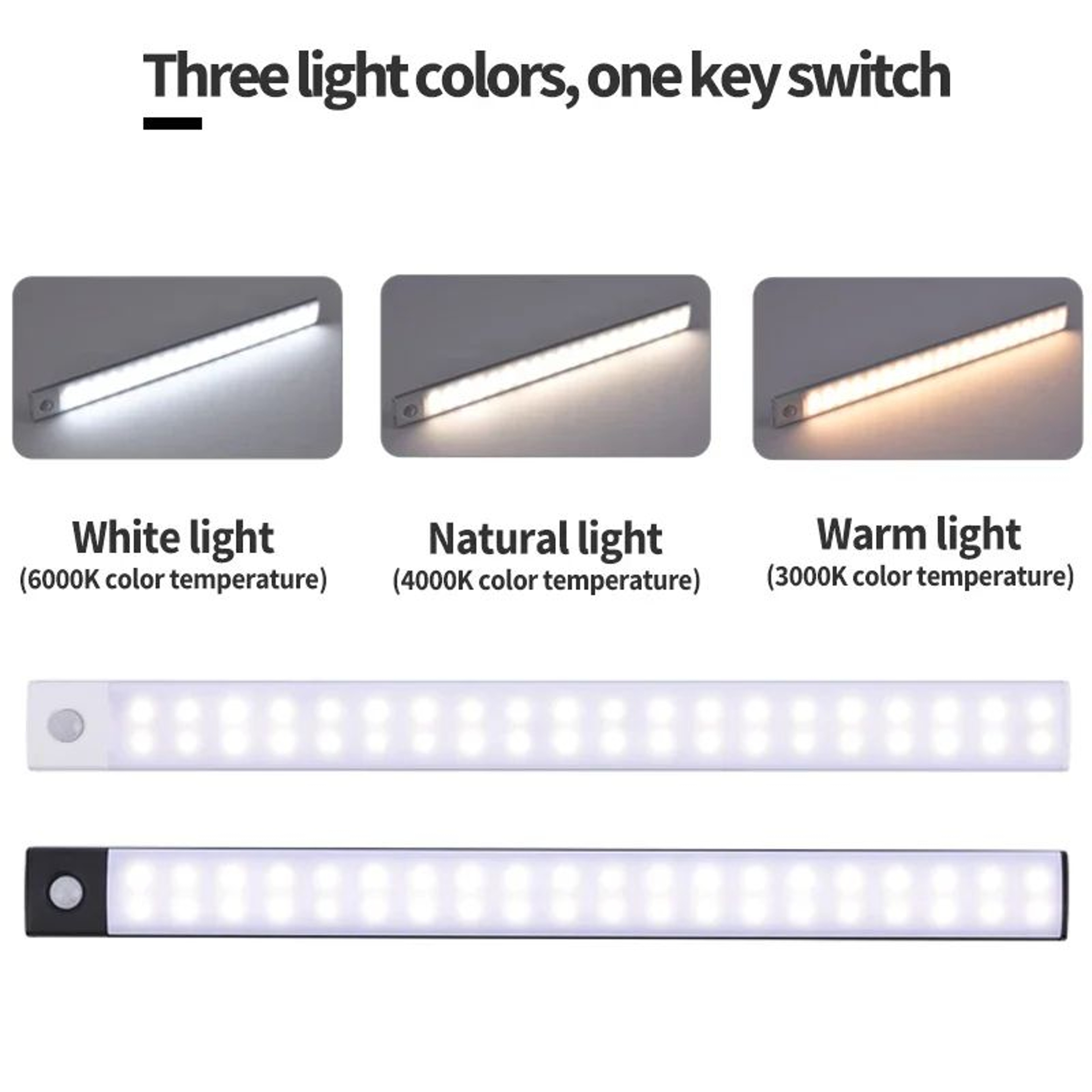 Rechargeable Motion Sensor LED Cabinet Light Suitable For Kitchen Wardrobe Cabinet Lighting 4