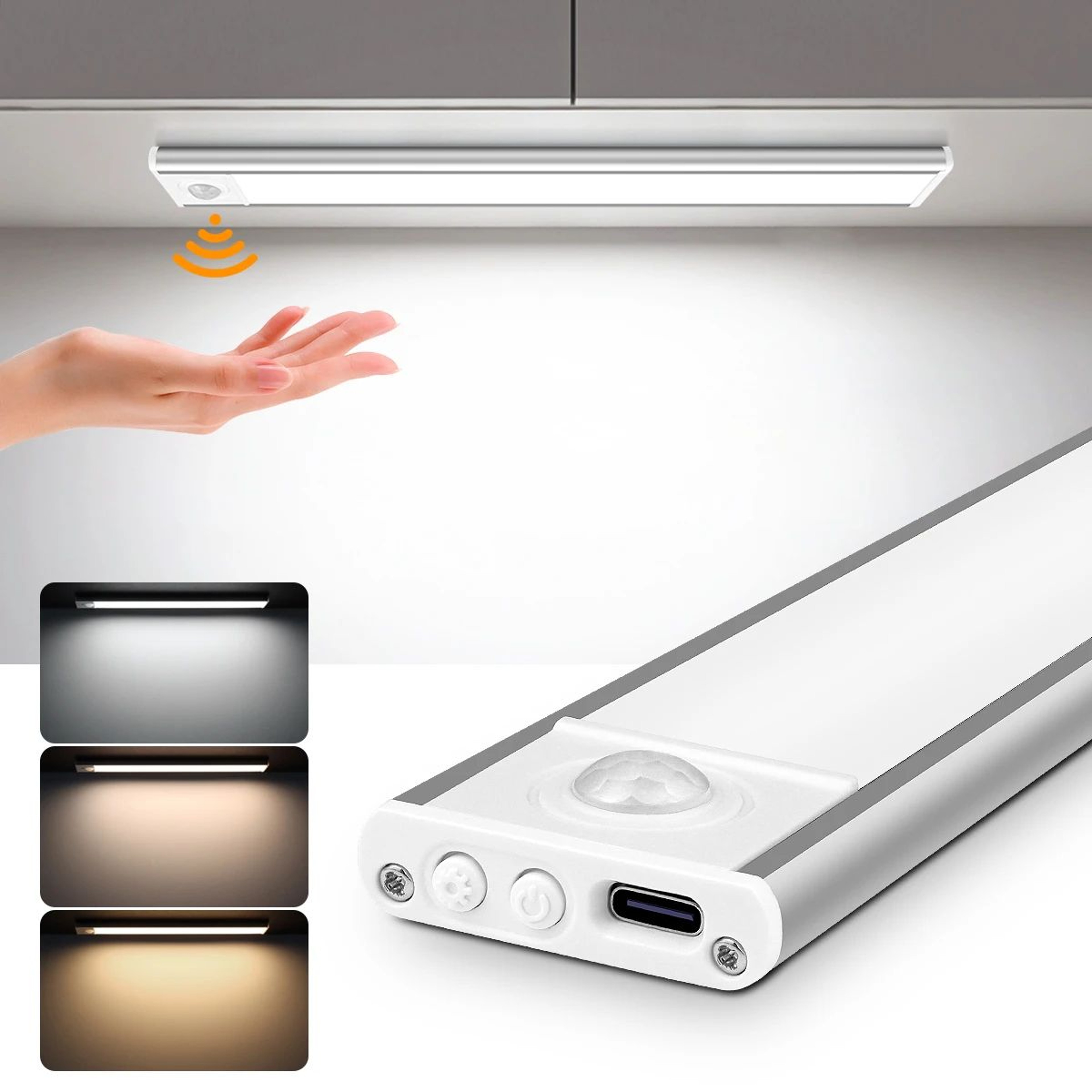 Rechargeable Motion Sensor LED Light Bar With Magnetic Mount 0