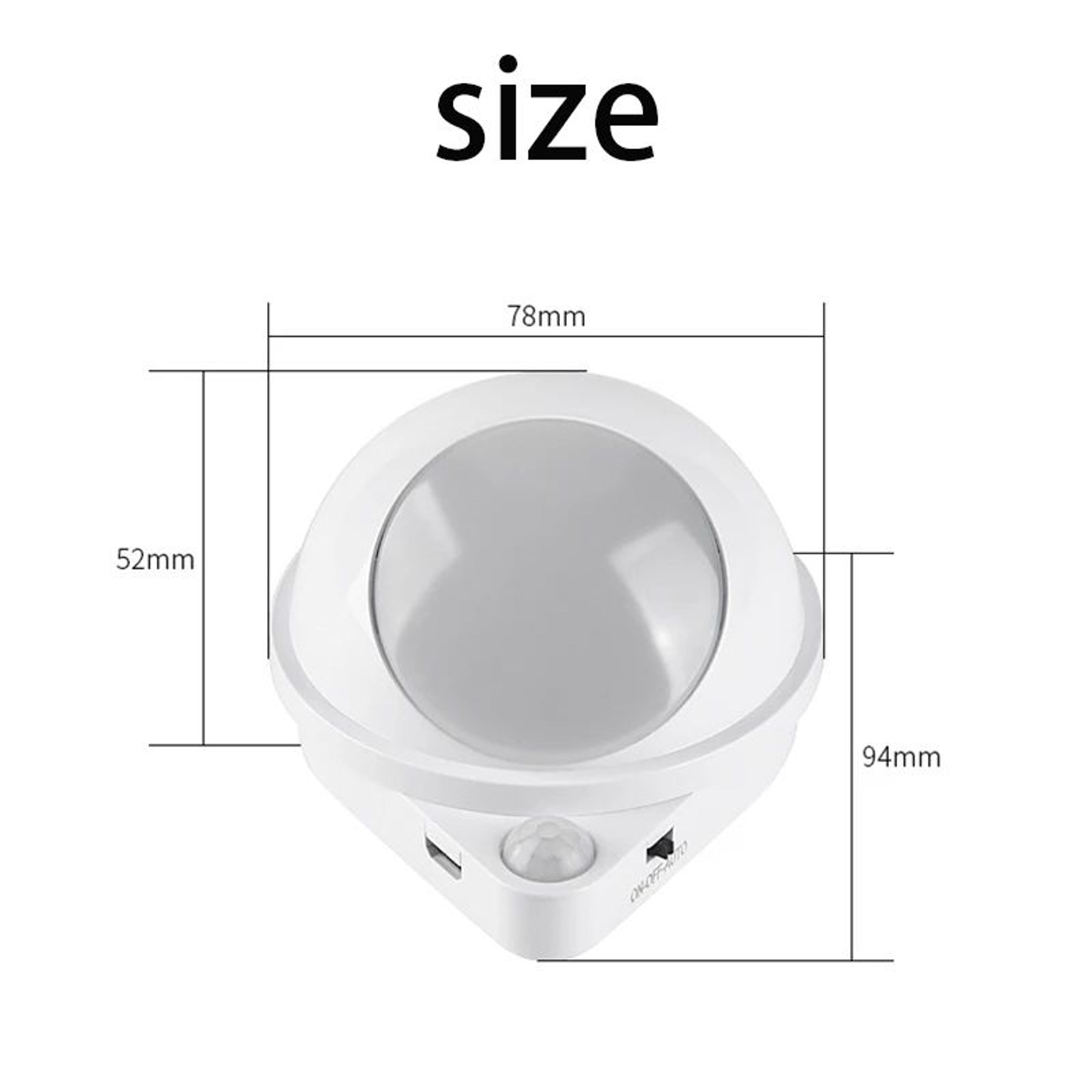 Rechargeable Motion Sensor LED Cabinet Night Light 5