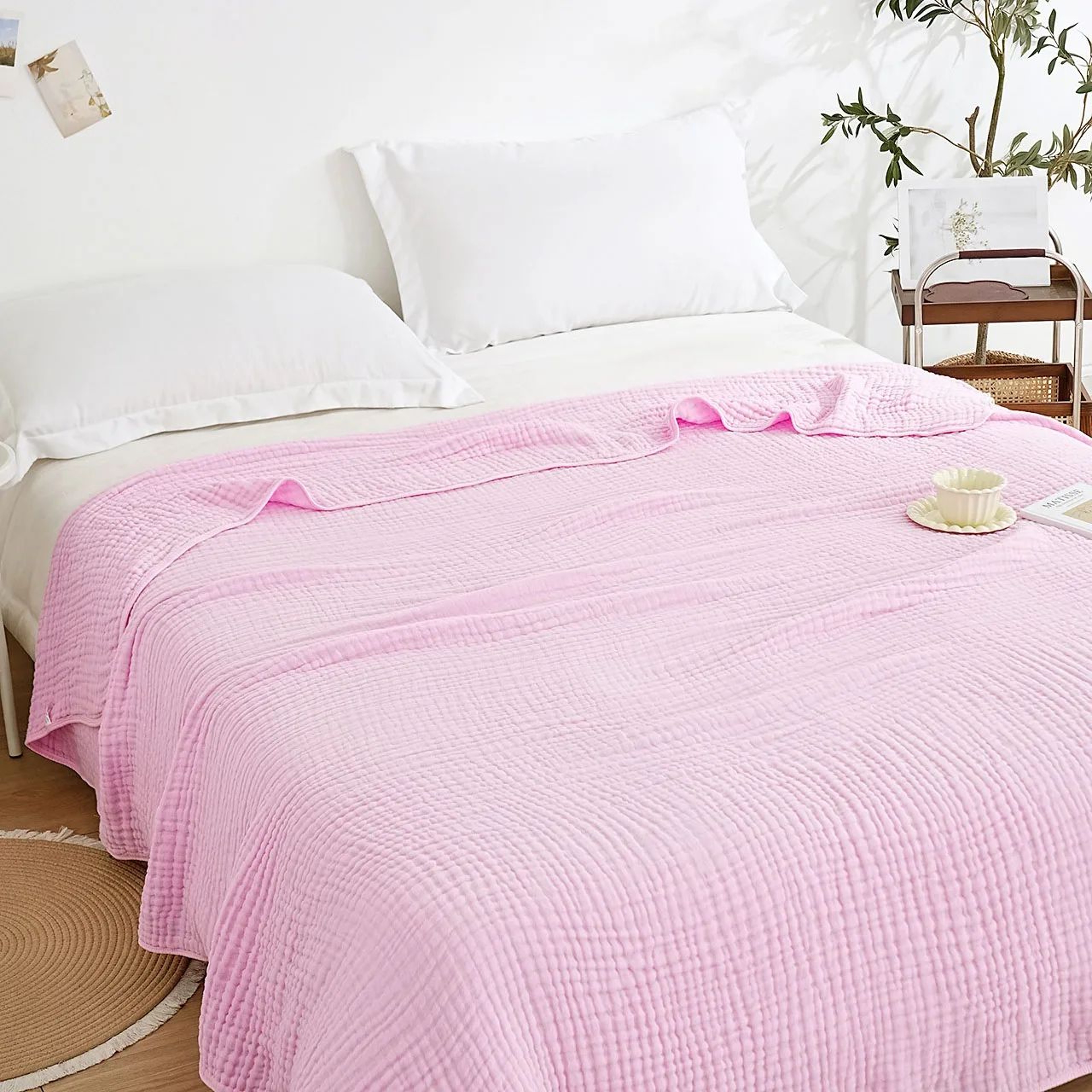 Six Layer Cotton Muslin Breathable Swaddle Blanket 14