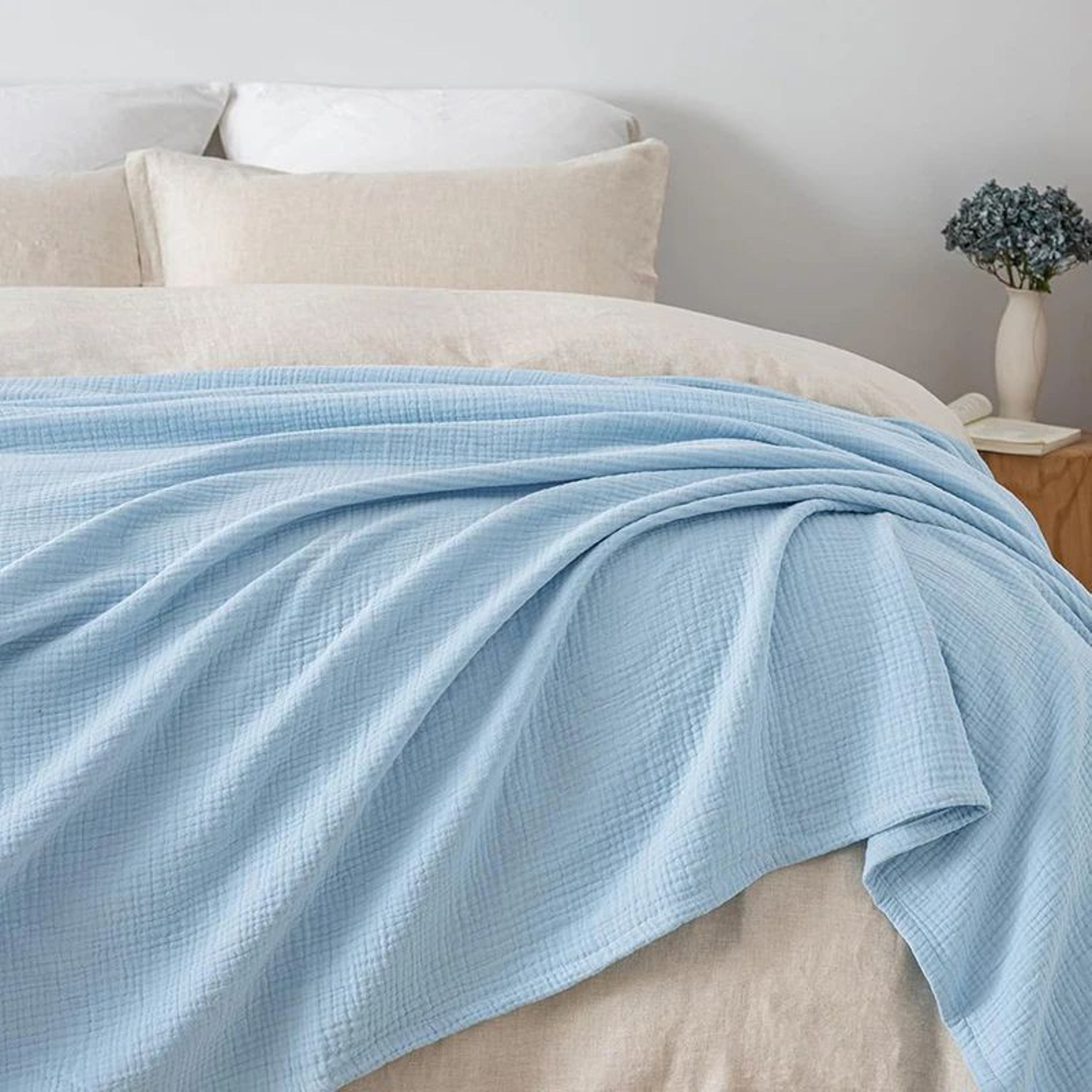 Six Layer Cotton Muslin All Season Throw Blanket 3