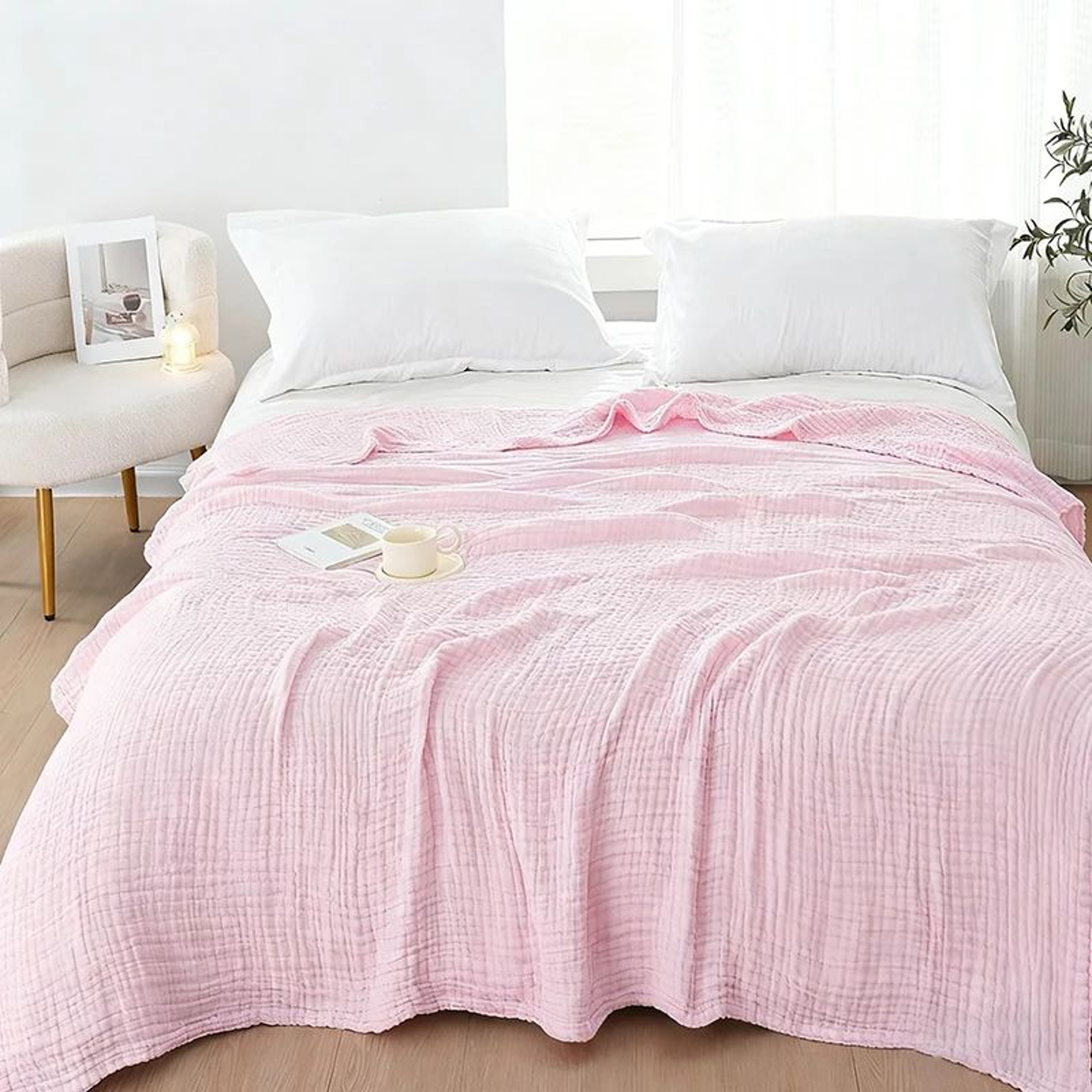 Six Layer Cotton Muslin All Season Throw Blanket 13