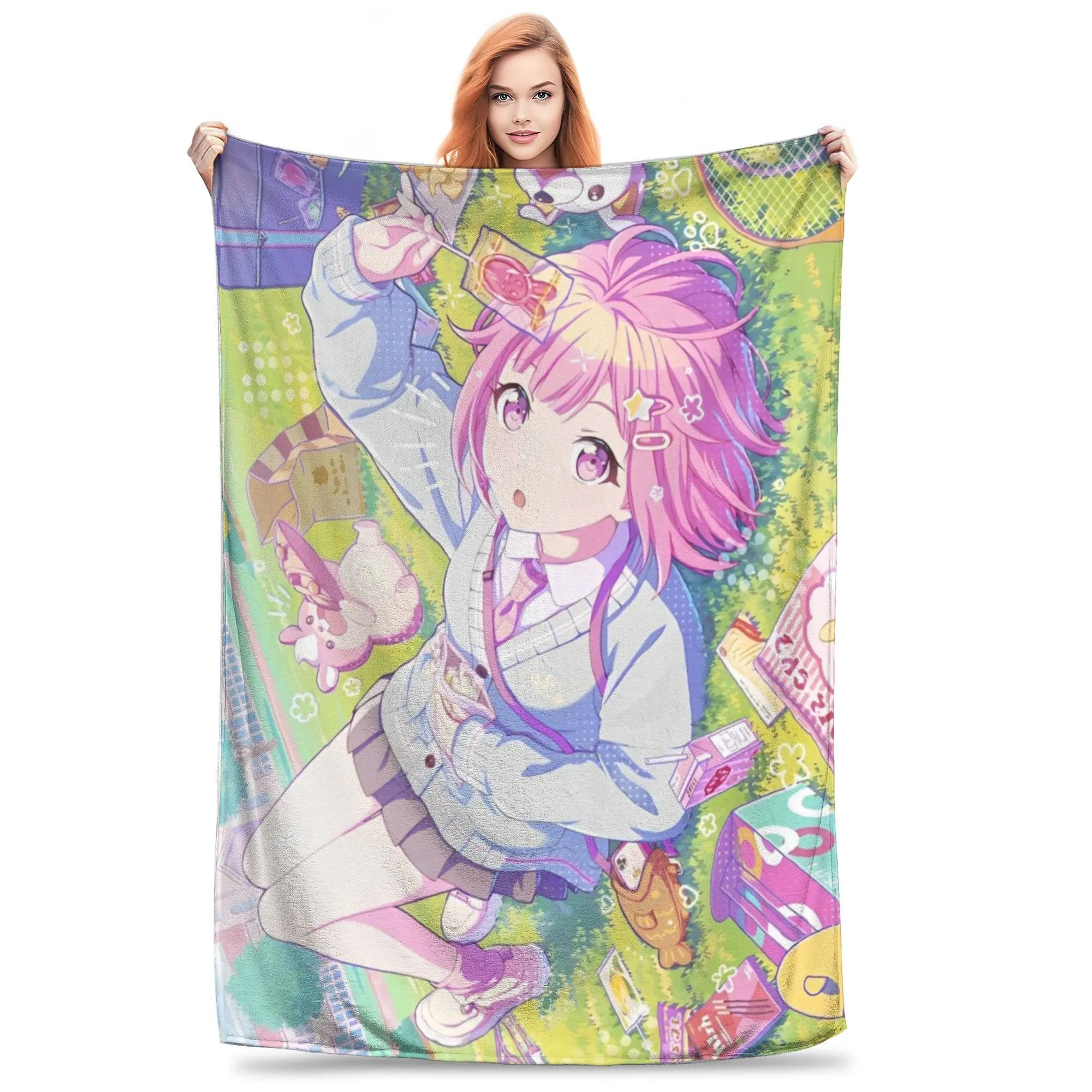 Yoisaki Kanade Project Sekai Soft Flannel Throw Blanket 12