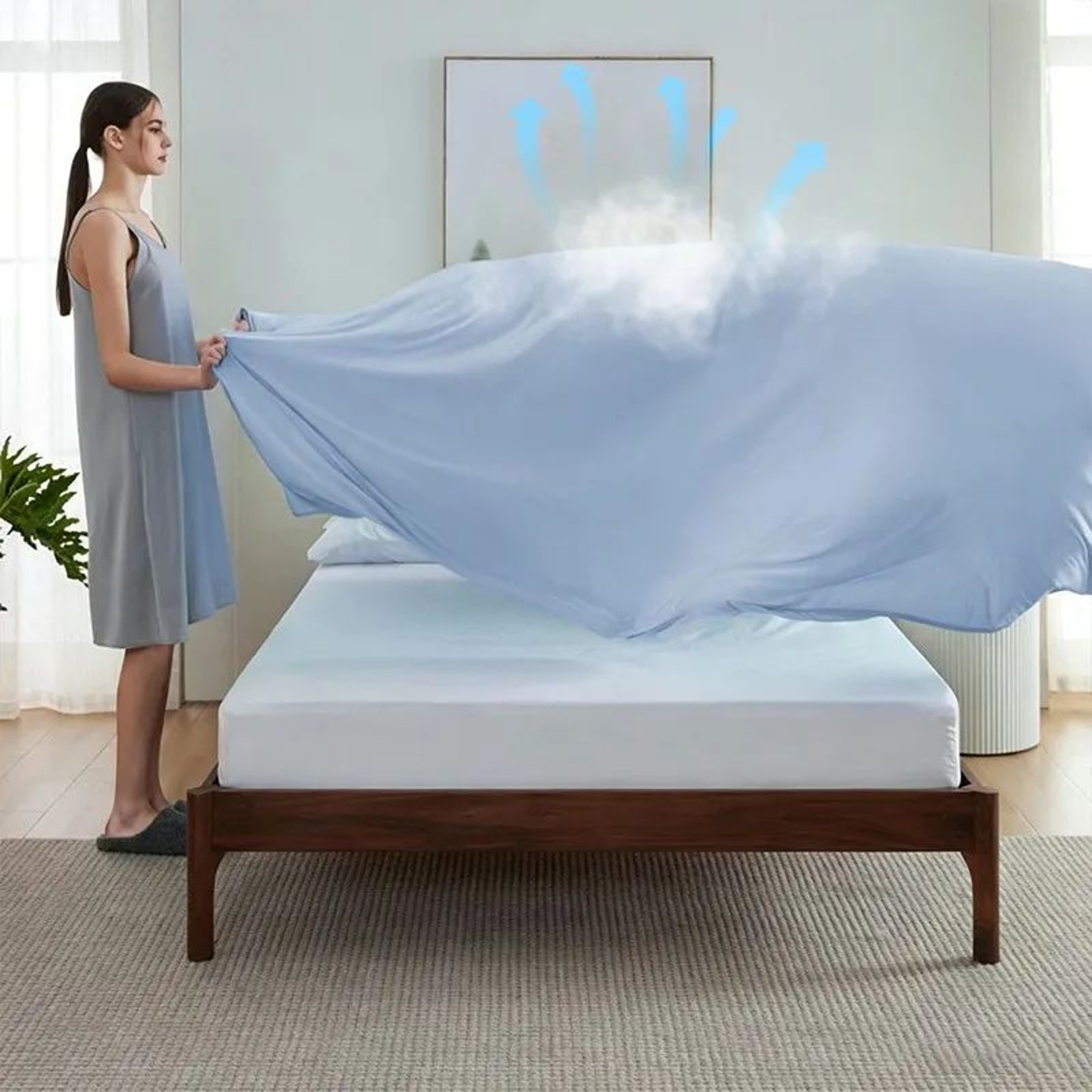 Lightweight Ice Silk Breathable Summer Cooling Blanket 2