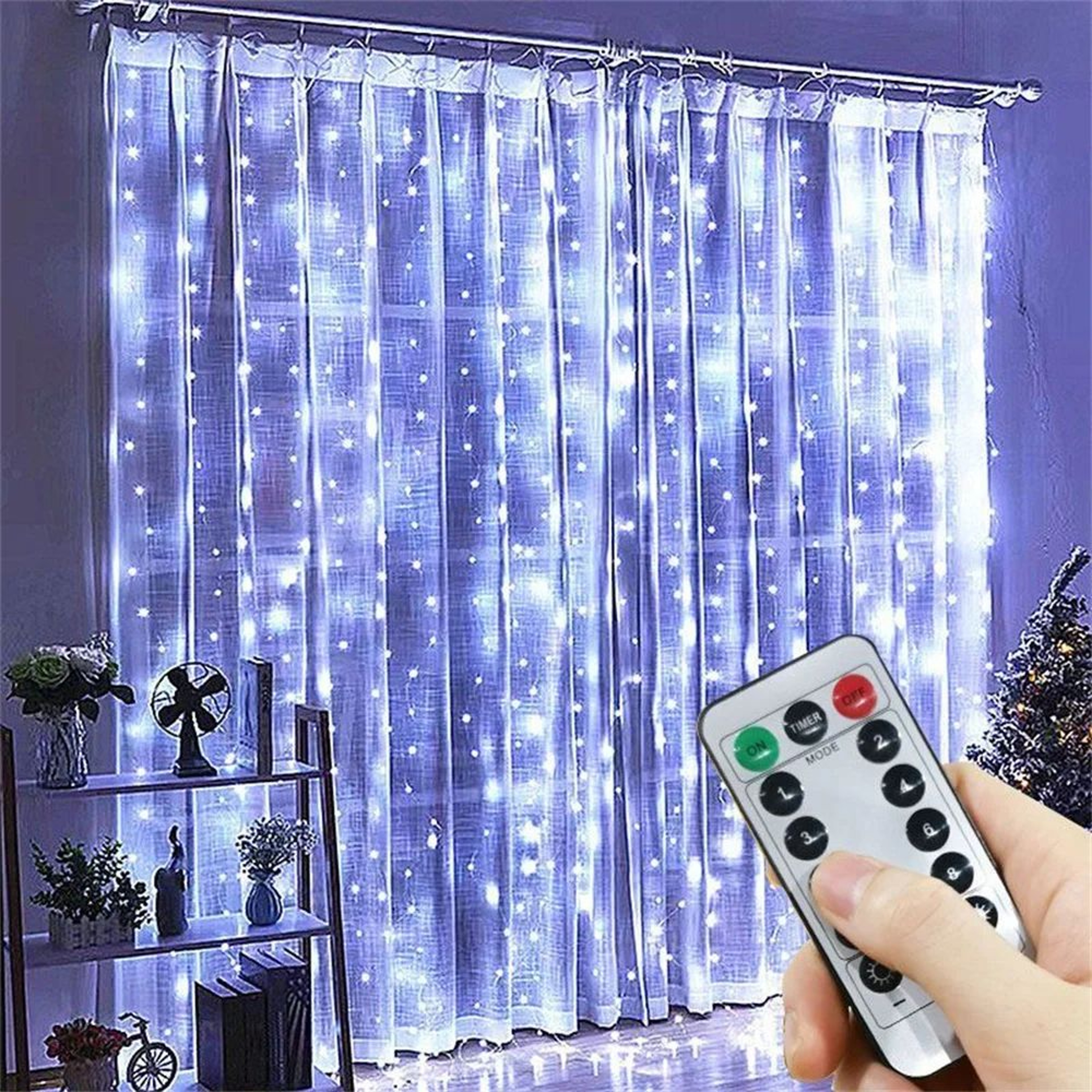 USB LED Curtain Lights With Remote And 8 Modes 1