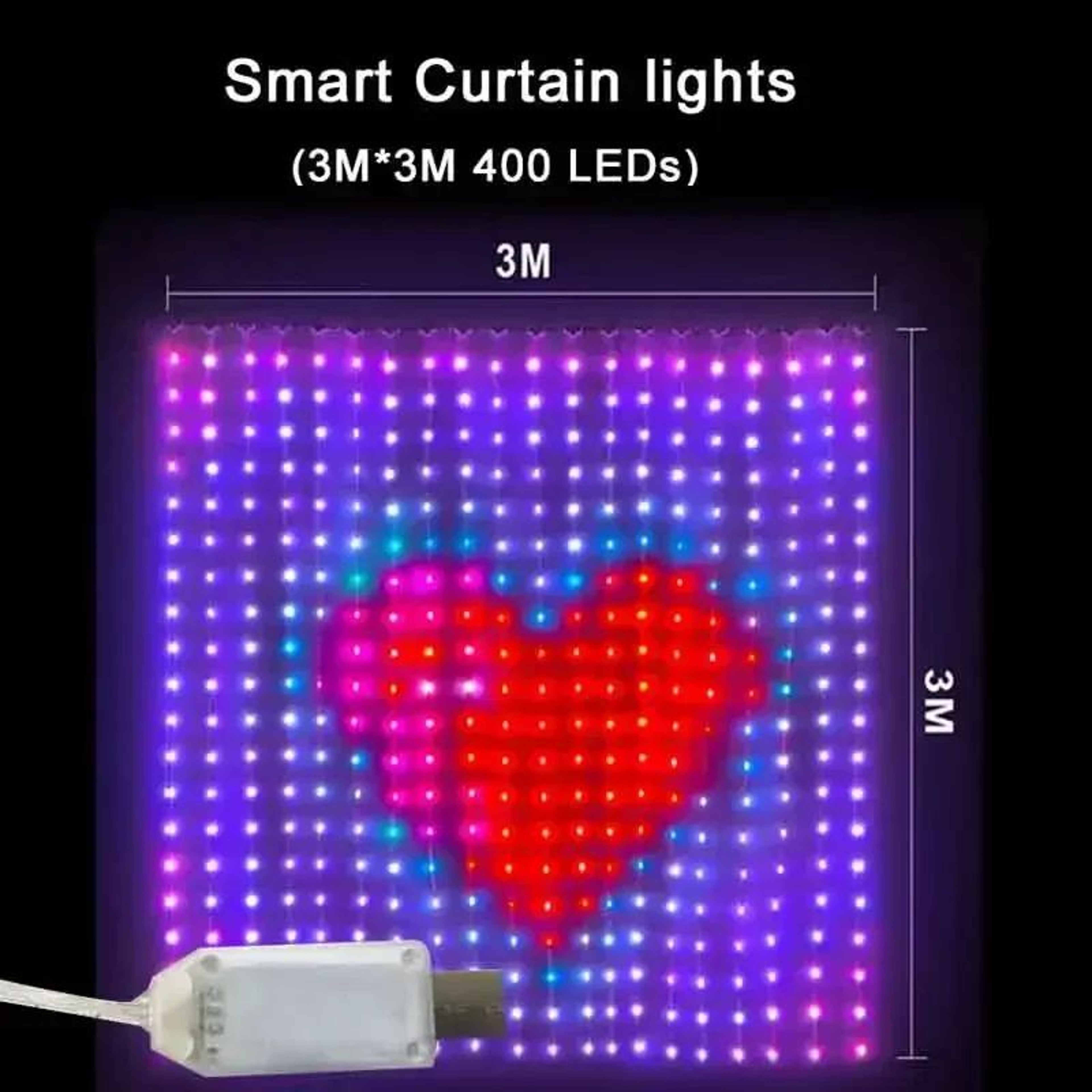 Smart RGB LED Curtain Lights With DIY Picture Display 8