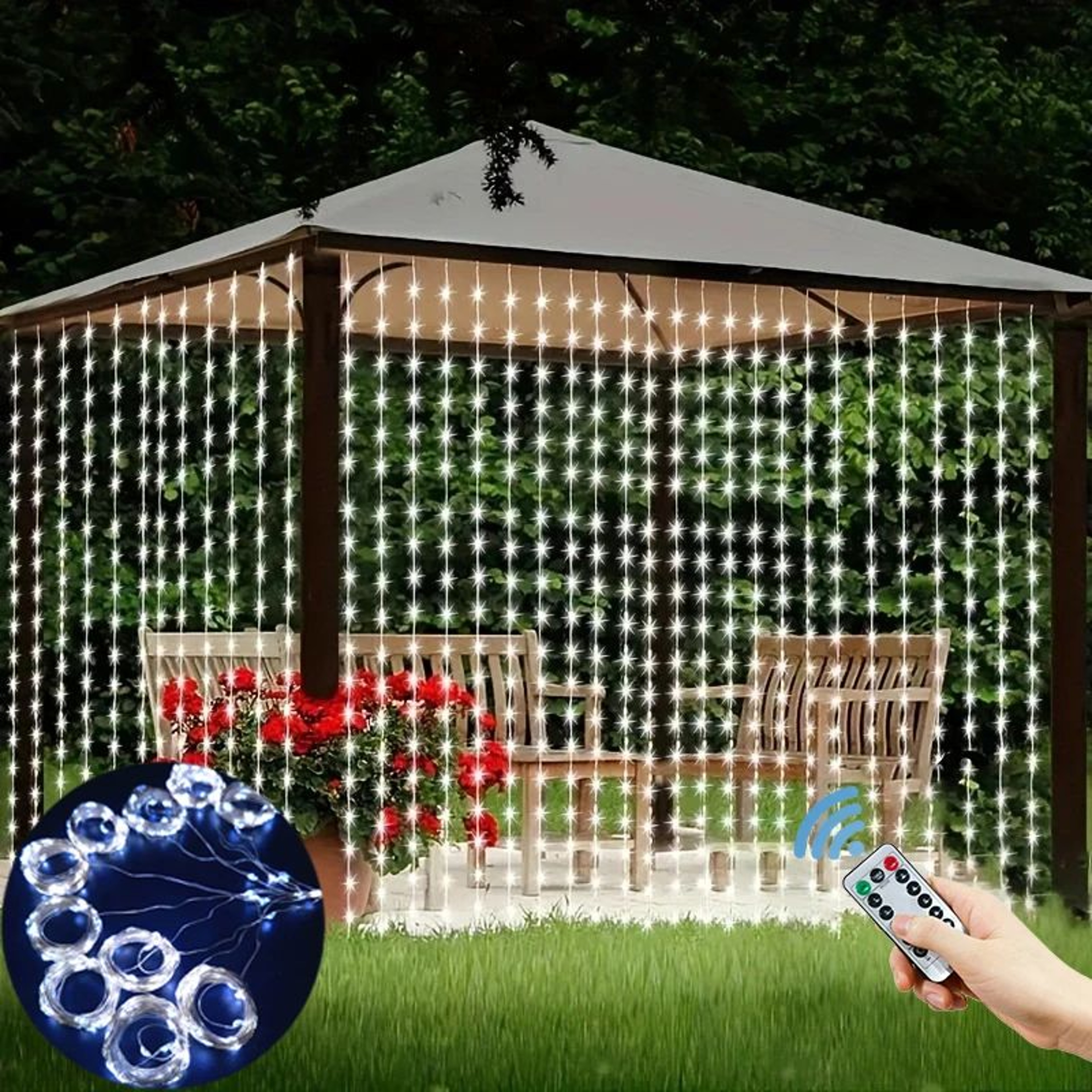 USB LED Curtain String Lights For Holiday And Party Decor 7