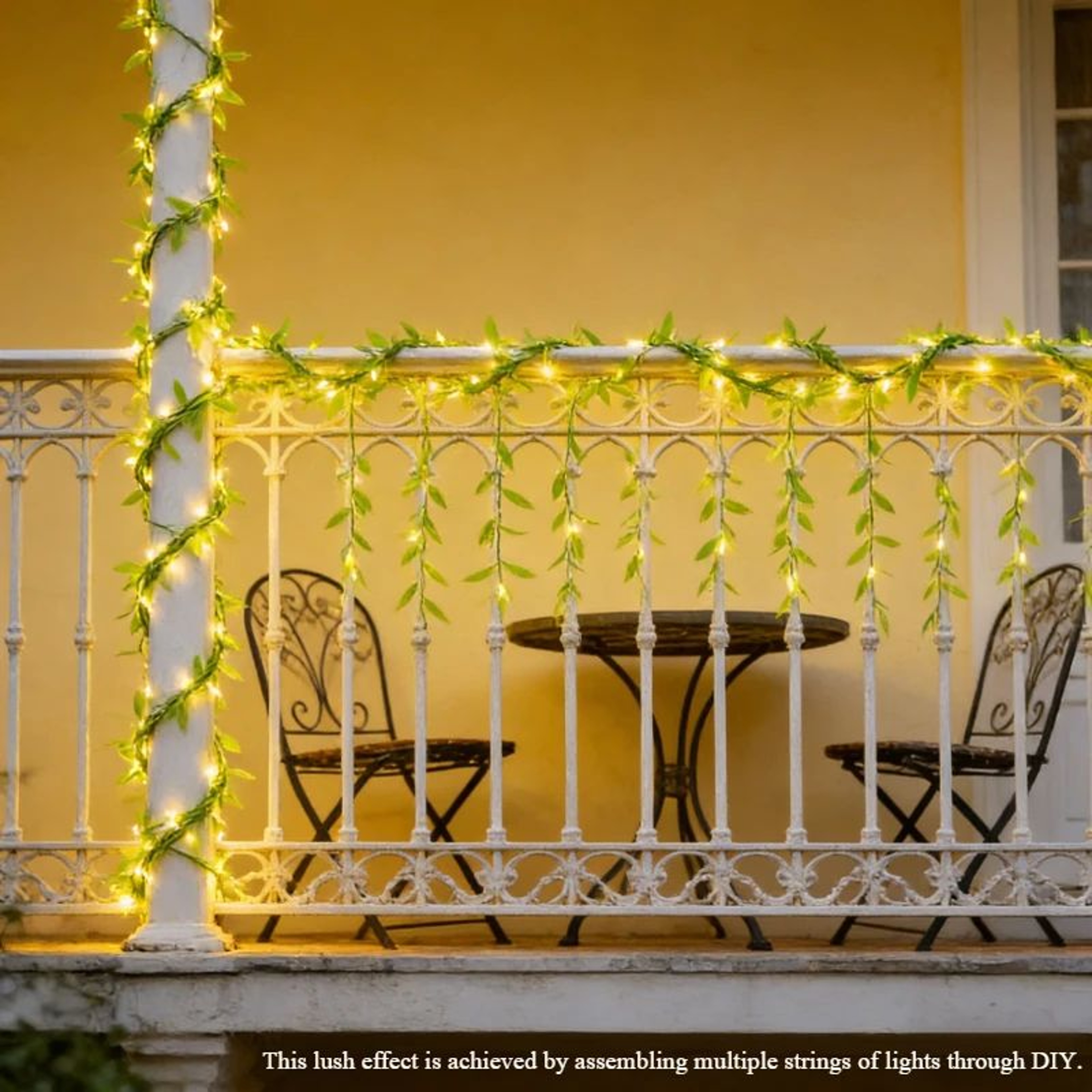 Willow Leaf LED Curtain String Lights 2