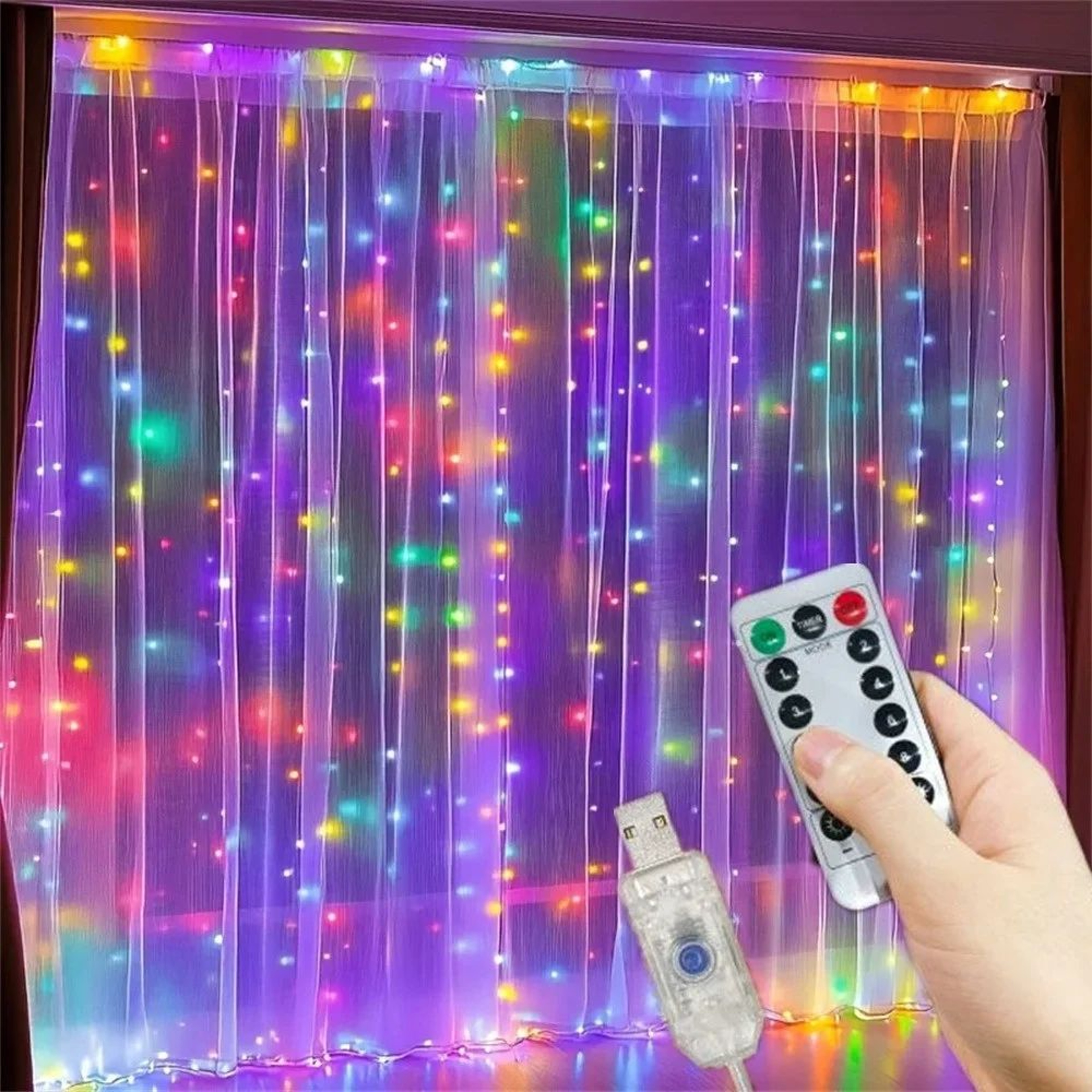 USB LED Decoration Garland Lights With Remote Control 8