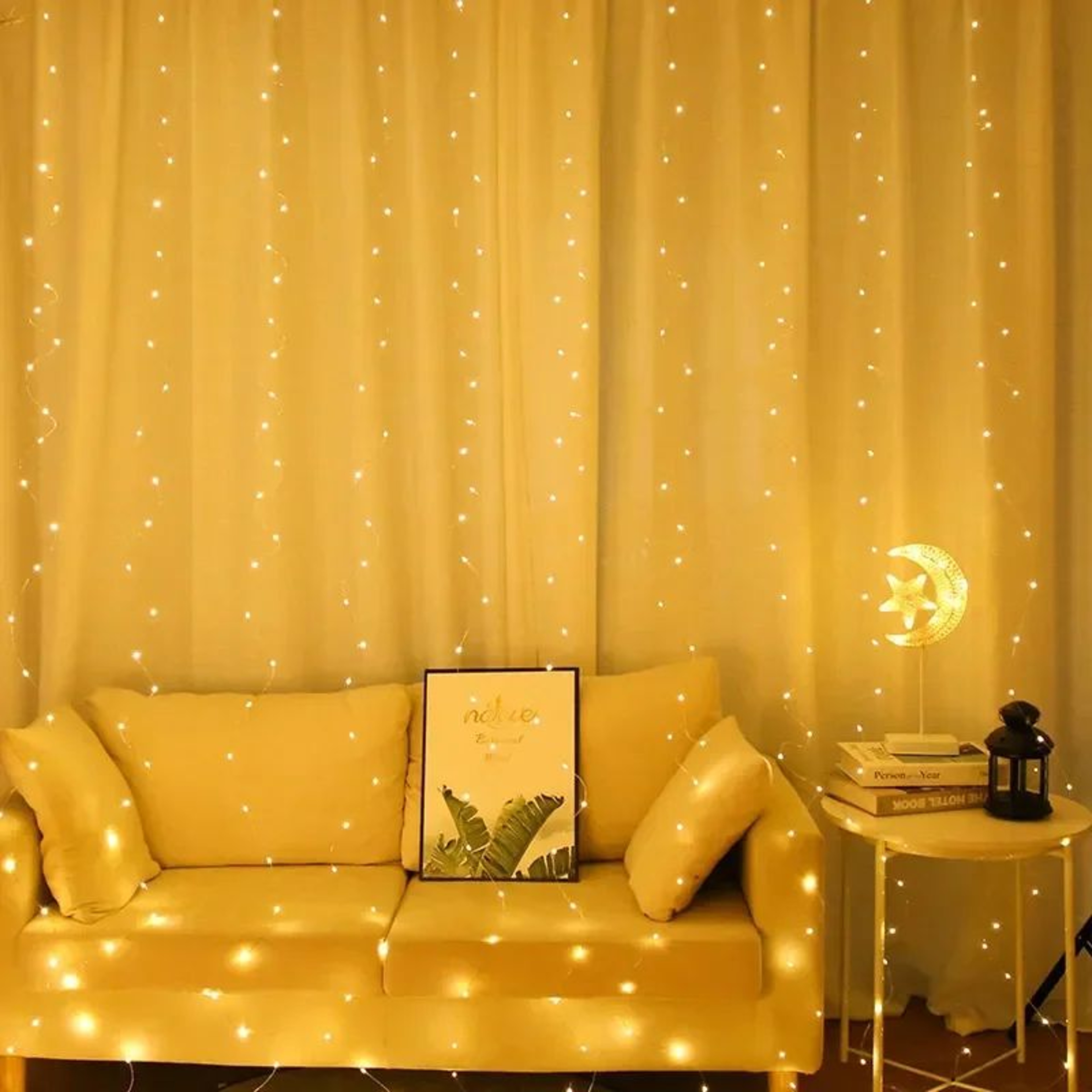 LED Waterfall Curtain Fairy Lights With Remote 1