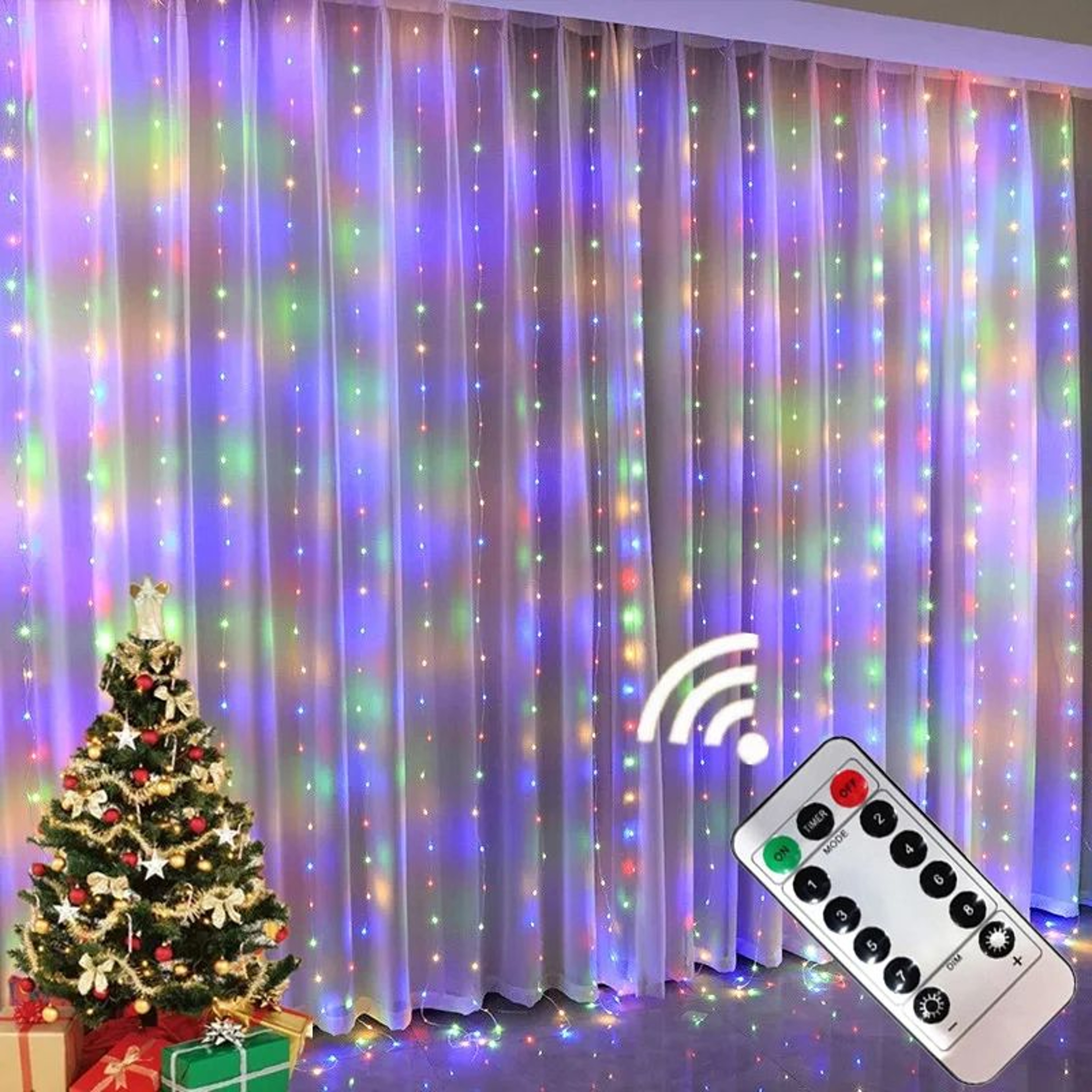 6M LED Curtain Fairy Lights With Remote Control 3