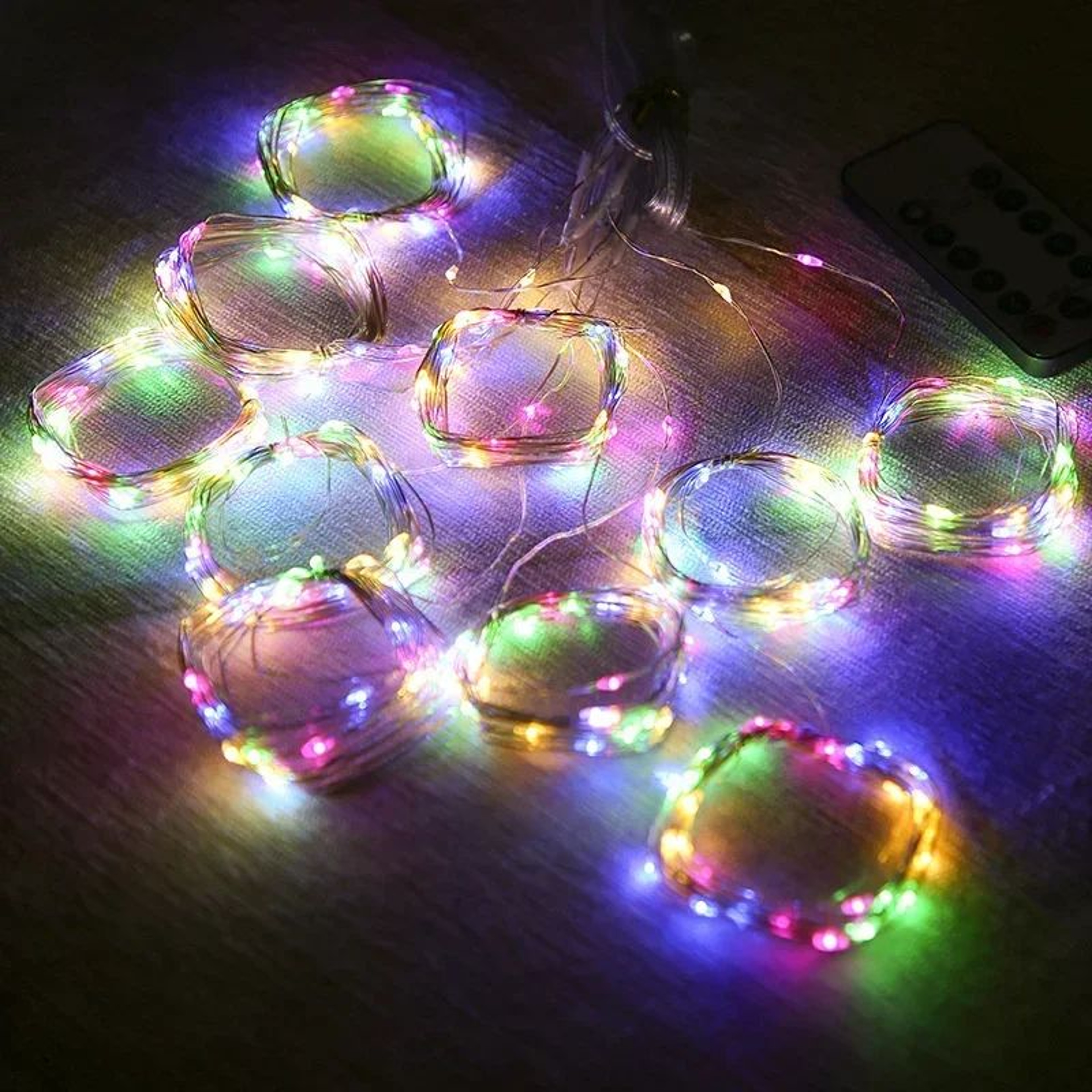 Dimmable LED Curtain Fairy Lights With Remote And Timer 1