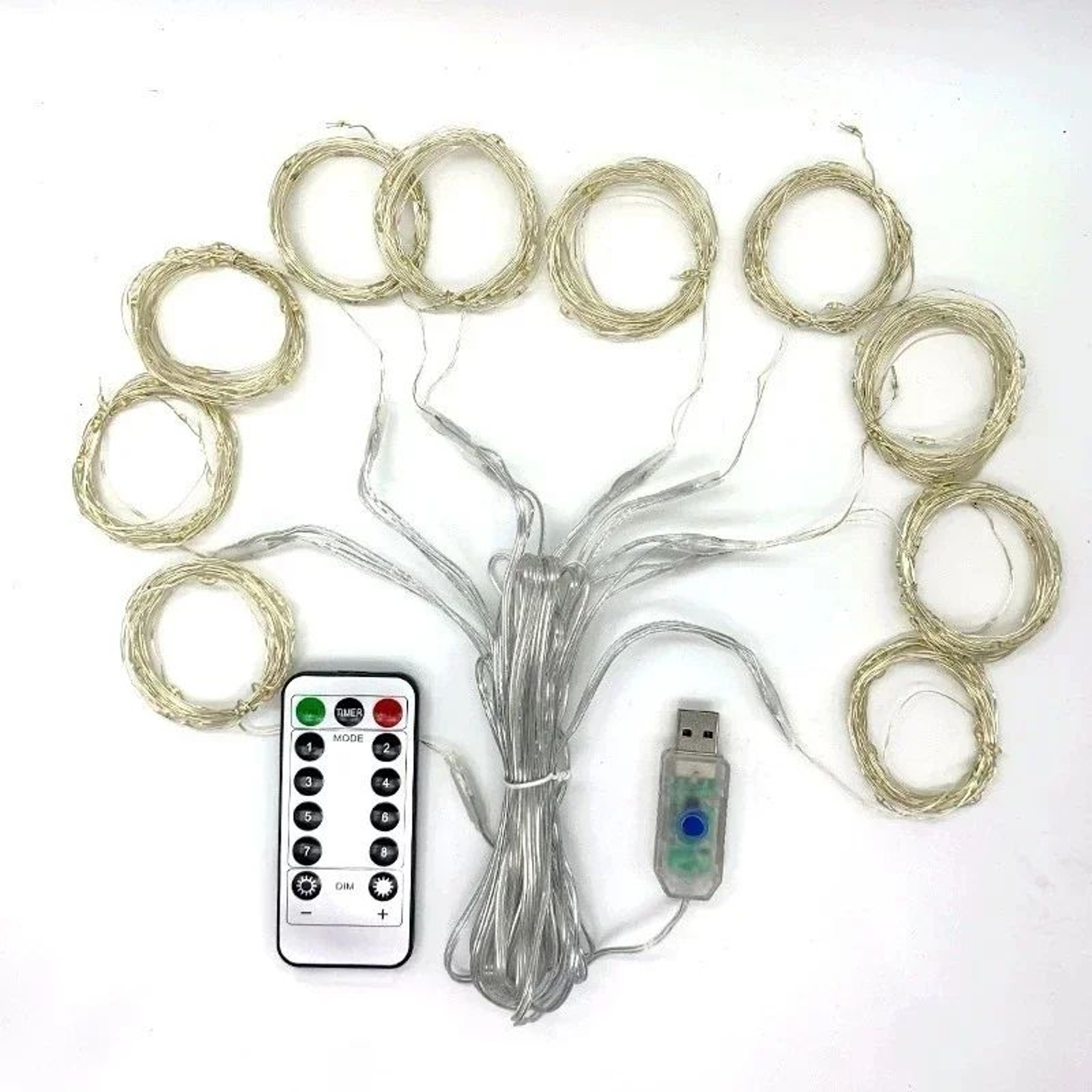 USB LED Window Curtain Garland With Remote 5