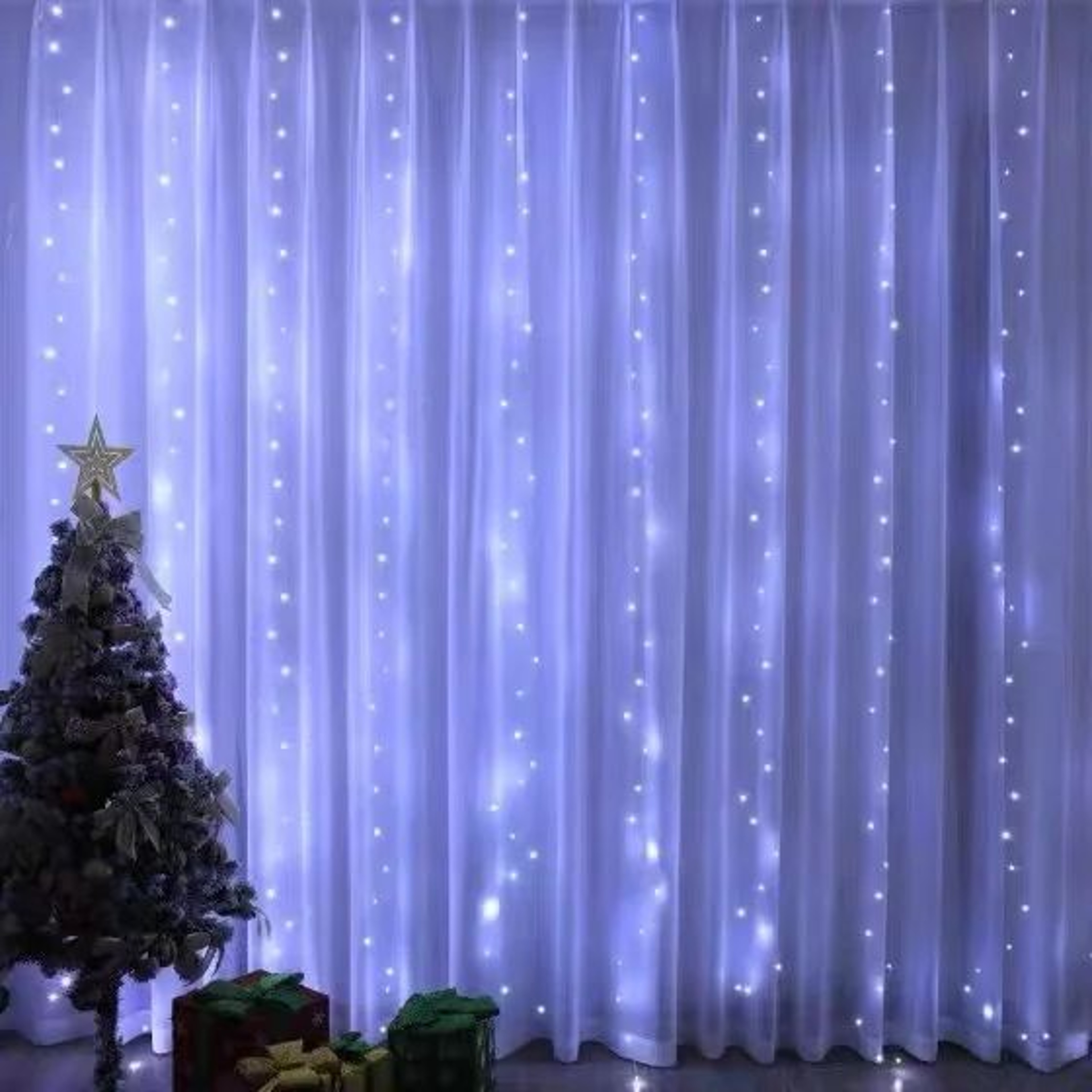 USB LED Window Curtain Garland With Remote 7