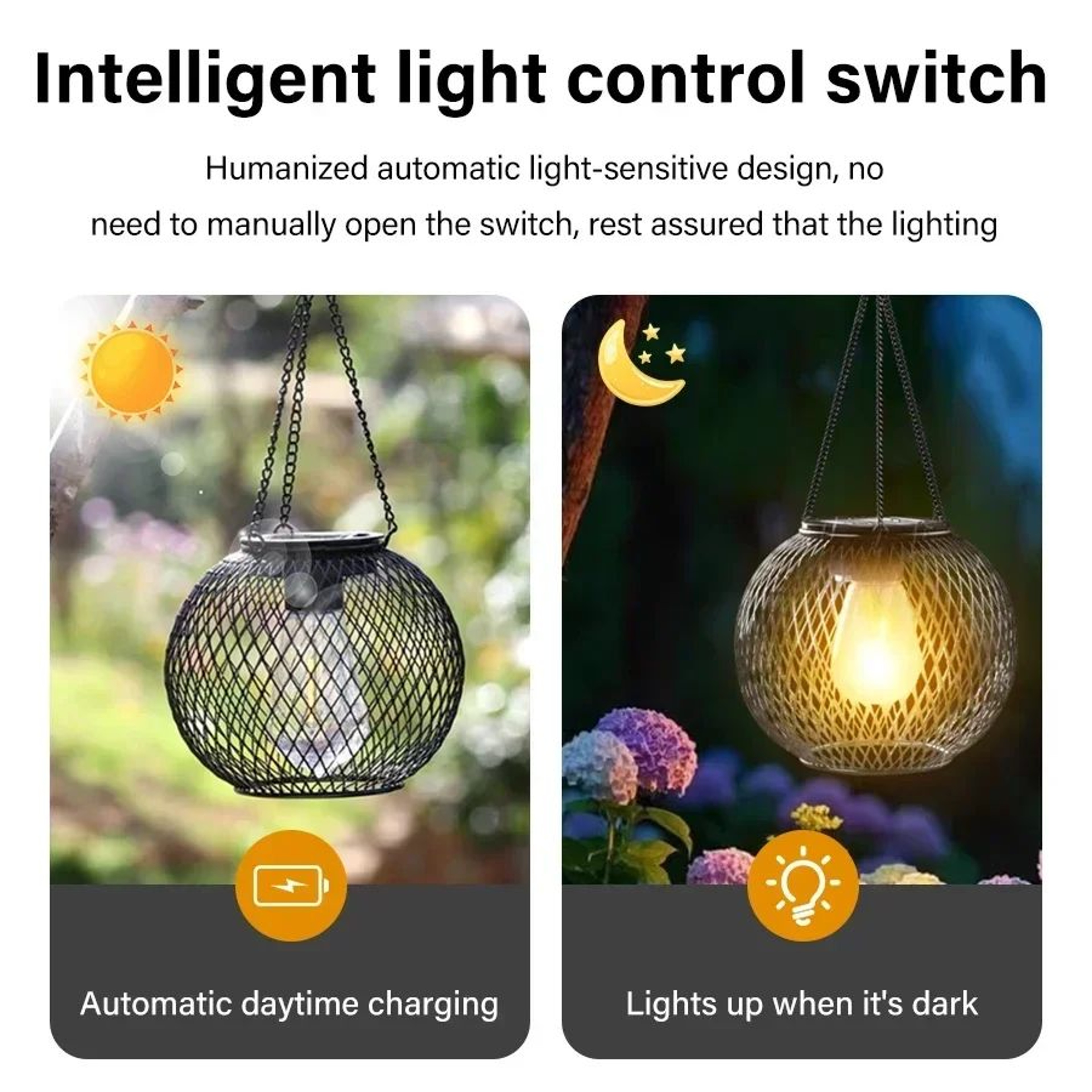 Waterproof Solar Hanging Lantern For Outdoor Garden Decor 3