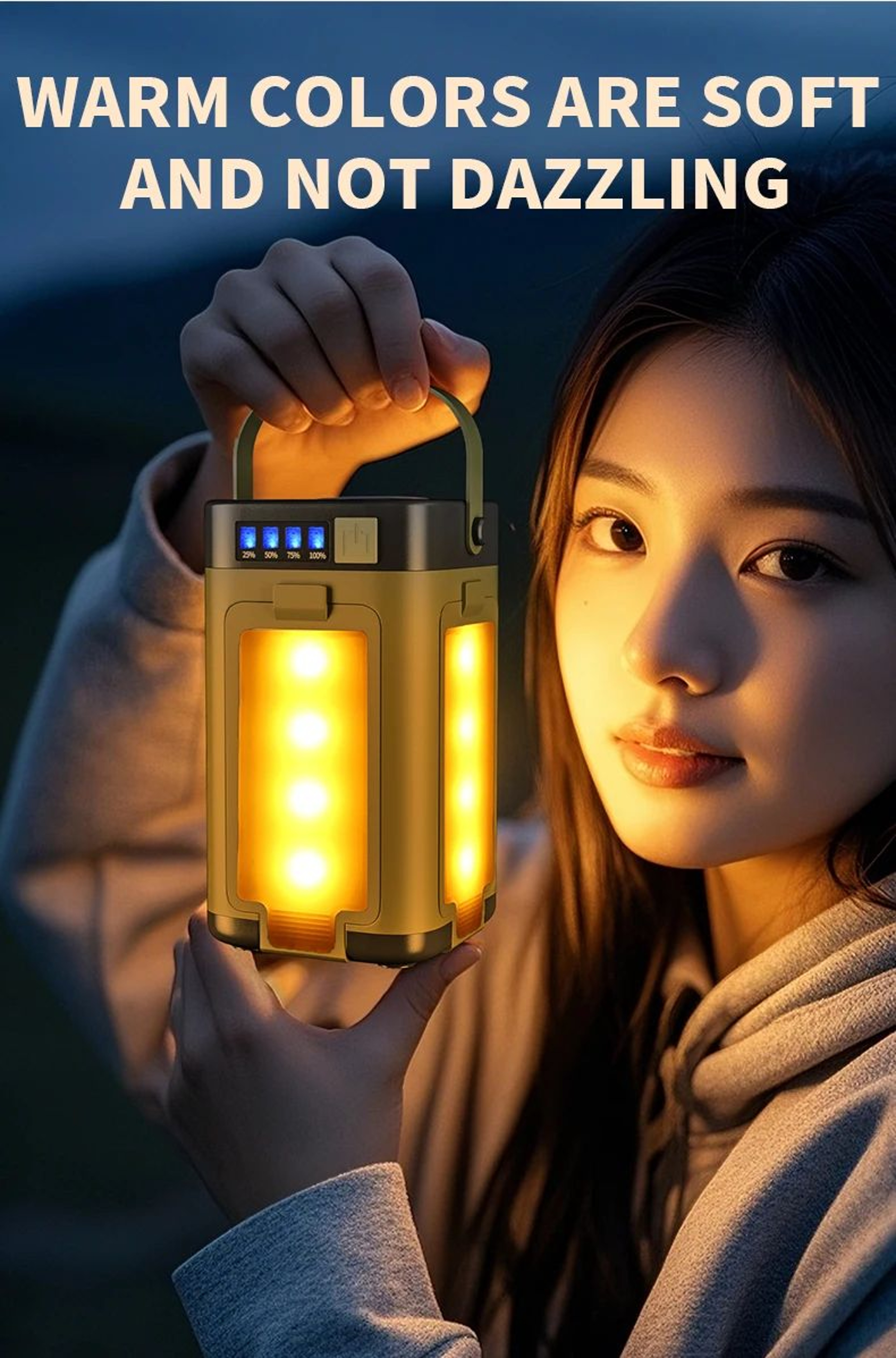 Foldable Solar Rechargeable Camping Light With 2000mAh Power Bank 10