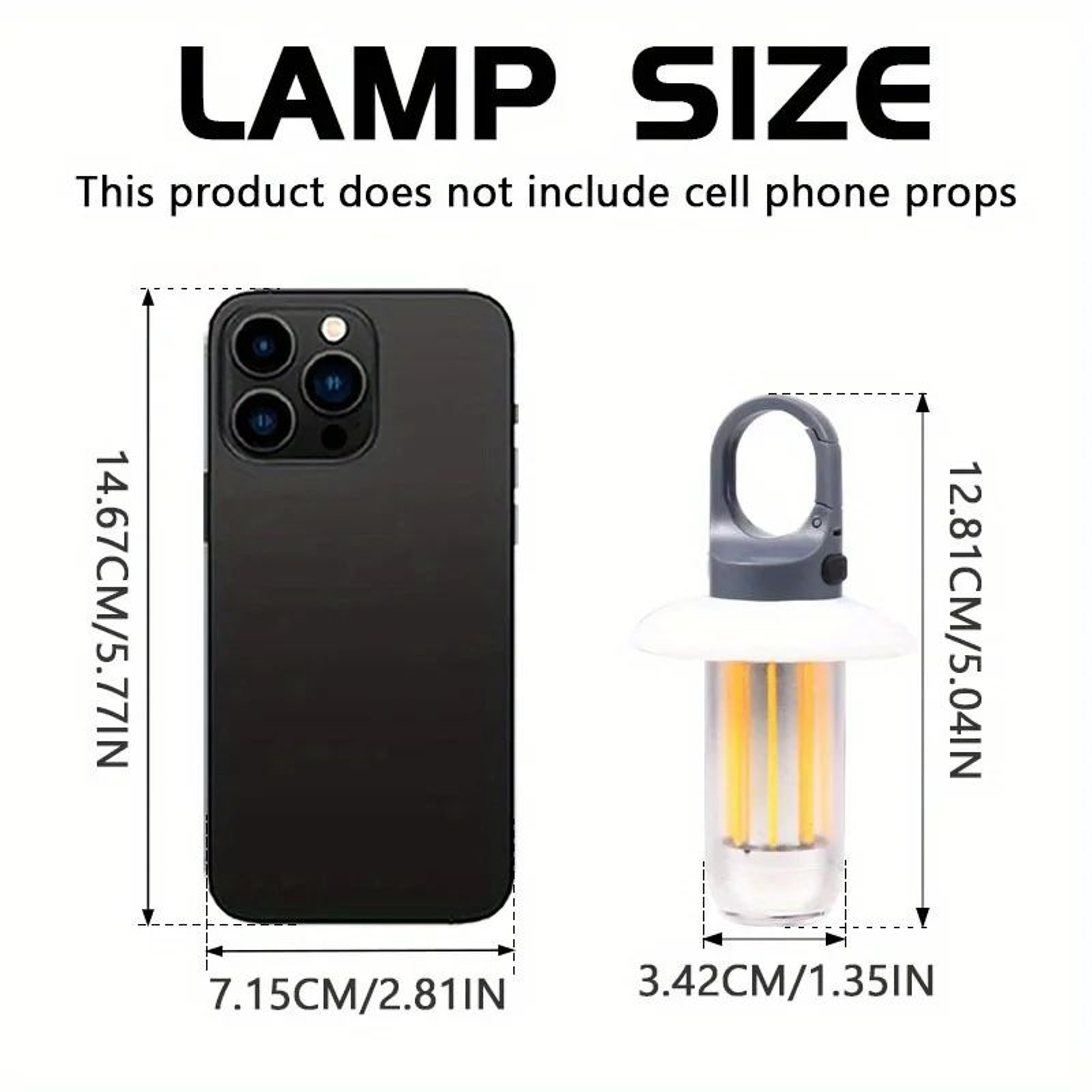 USB C Rechargeable LED Camping Lantern With Hanging Hook 5