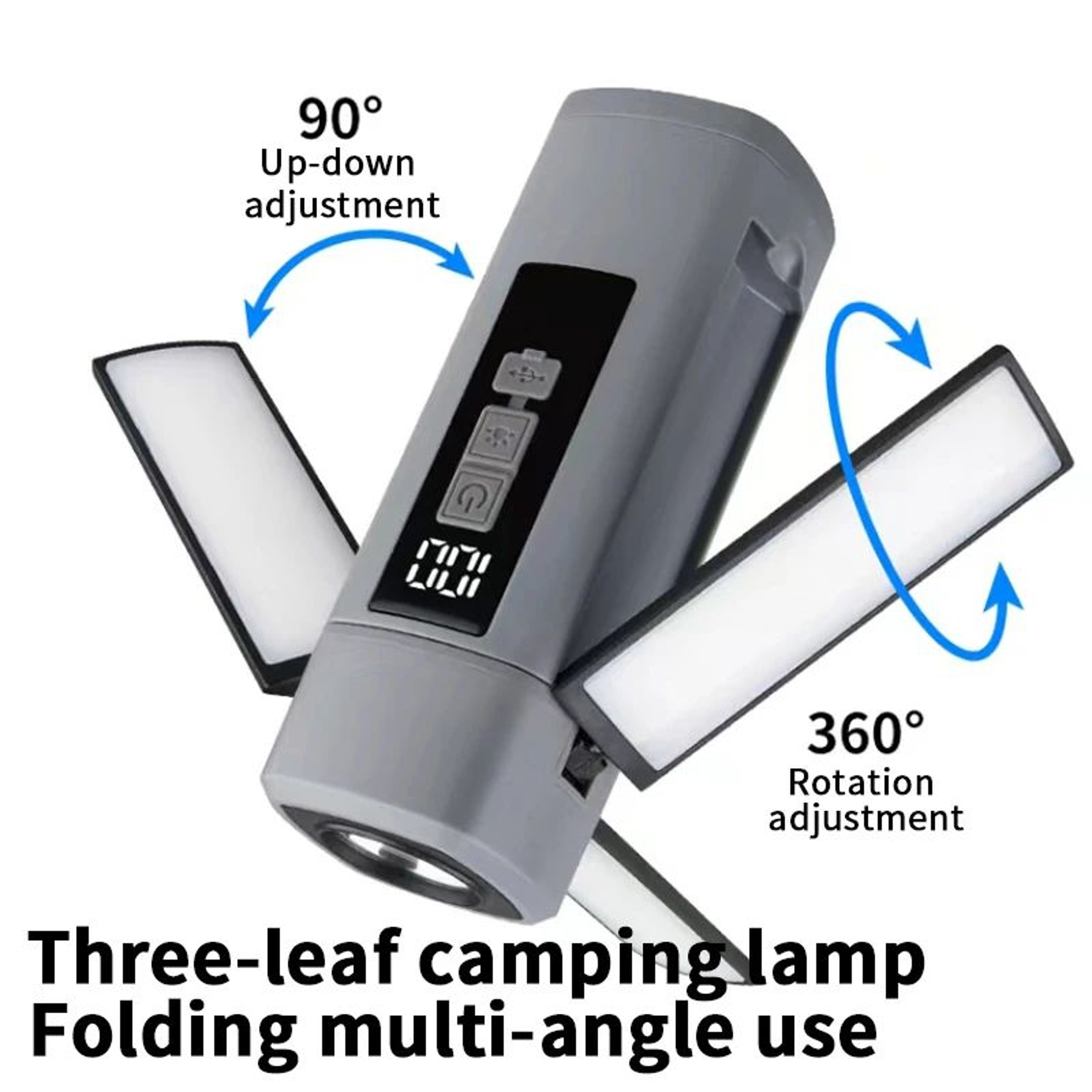 Foldable Rechargeable Camping Lantern With Battery Display 1