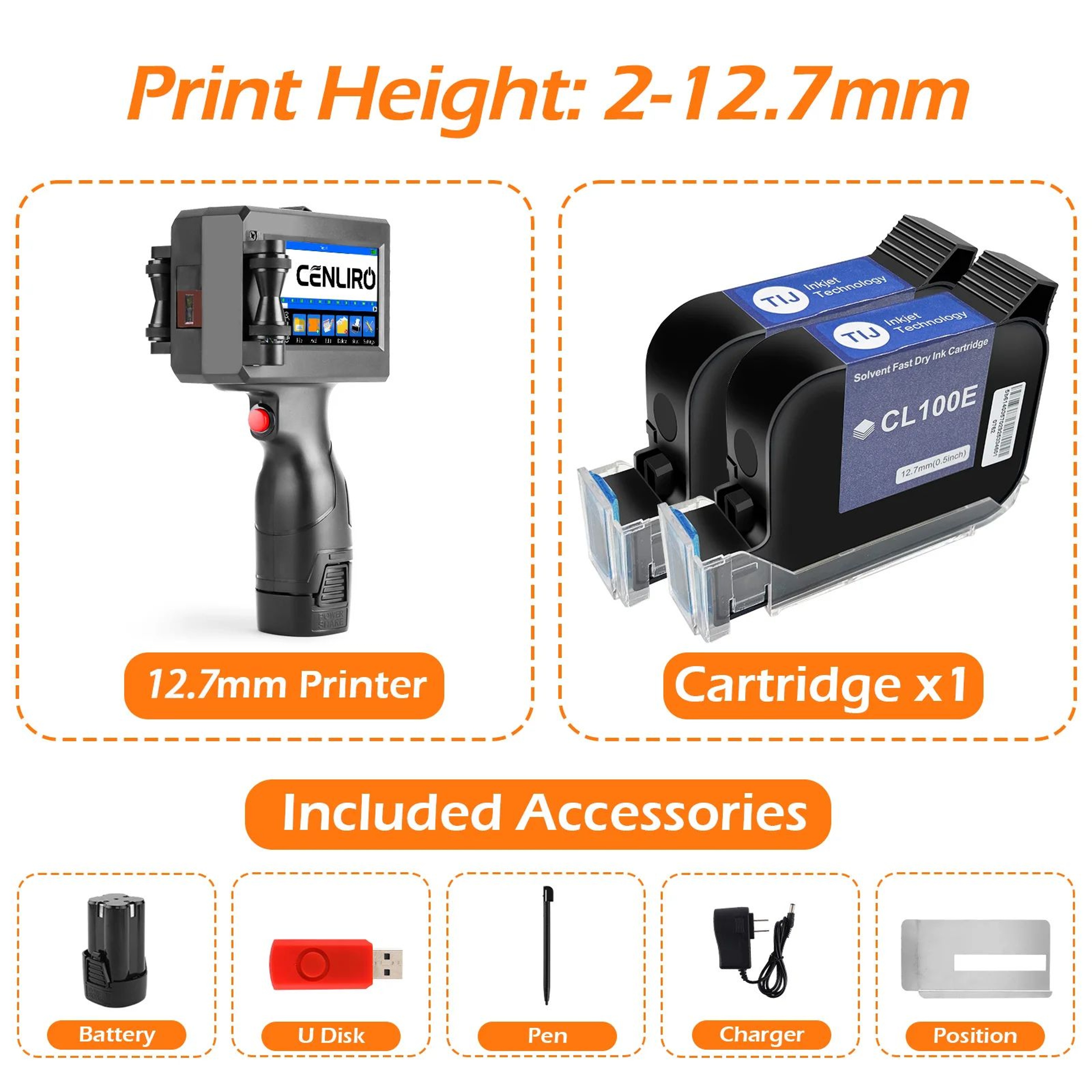 Cenliro CL20B Handheld Inkjet Printer For Dates Batch Numbers And QR Codes 10