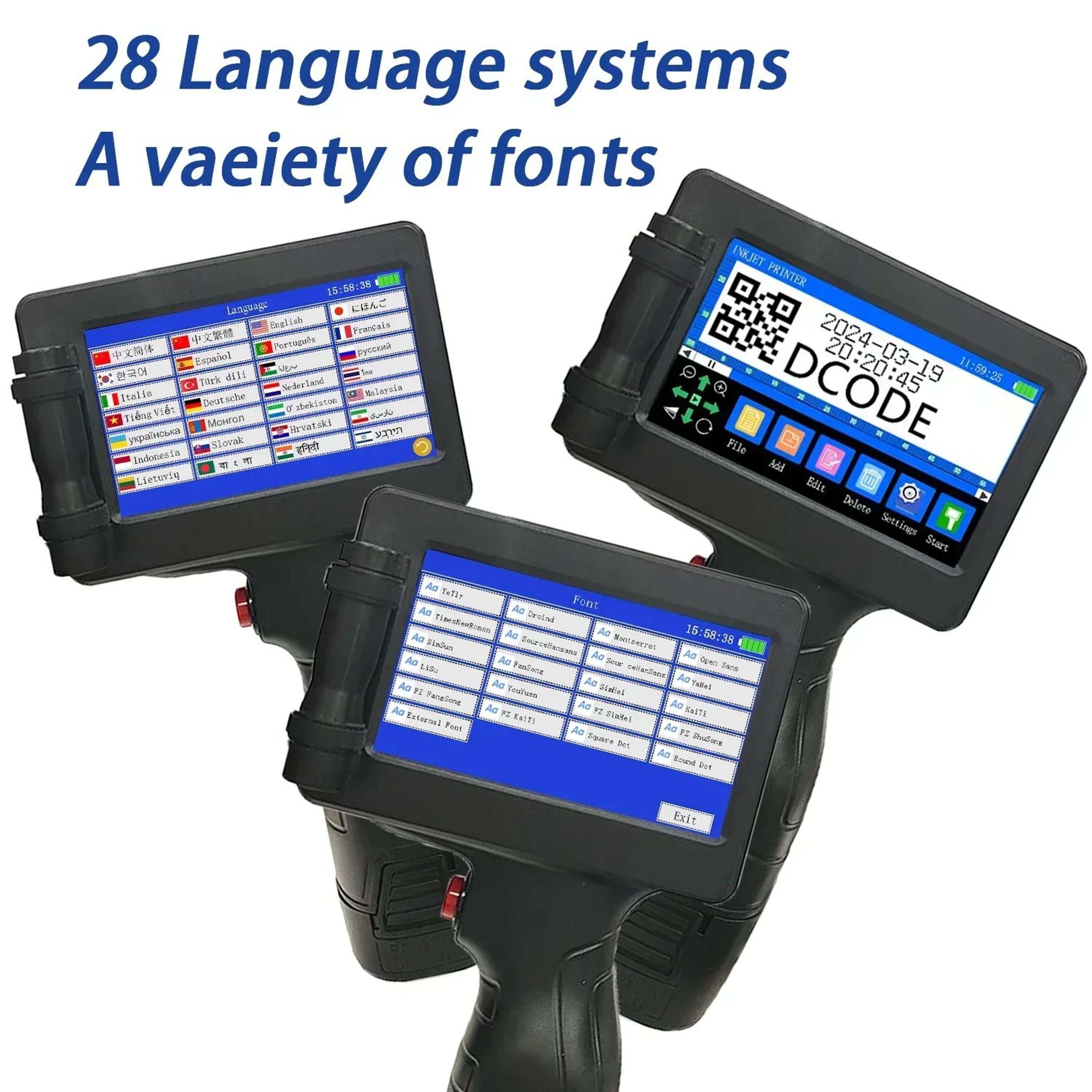 DCODE 1755PLUS Handheld Inkjet Printer For Dates Logos And Barcodes 2