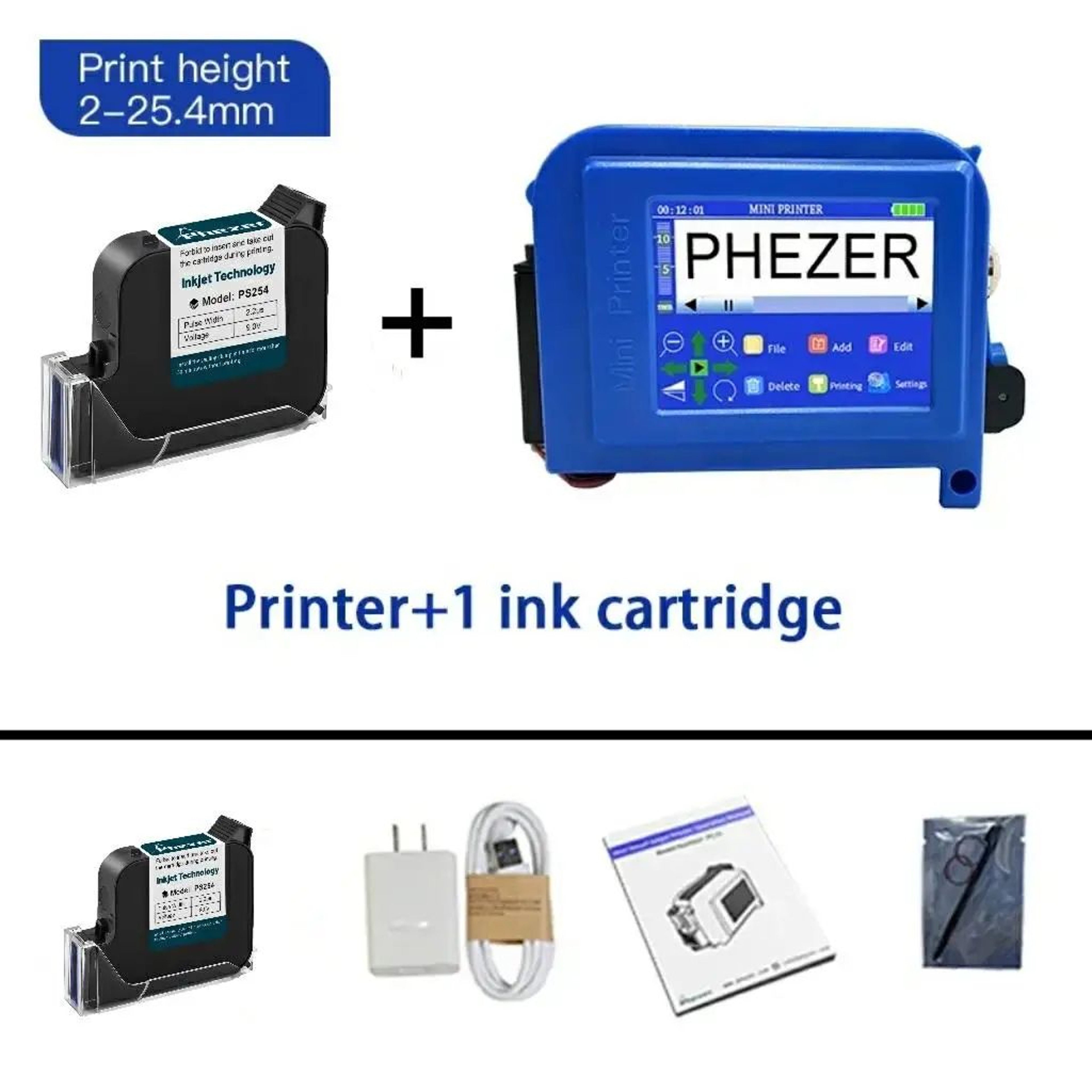 Phezer PC11Plus Handheld Inkjet Printer For Dates Logos And Barcodes 15