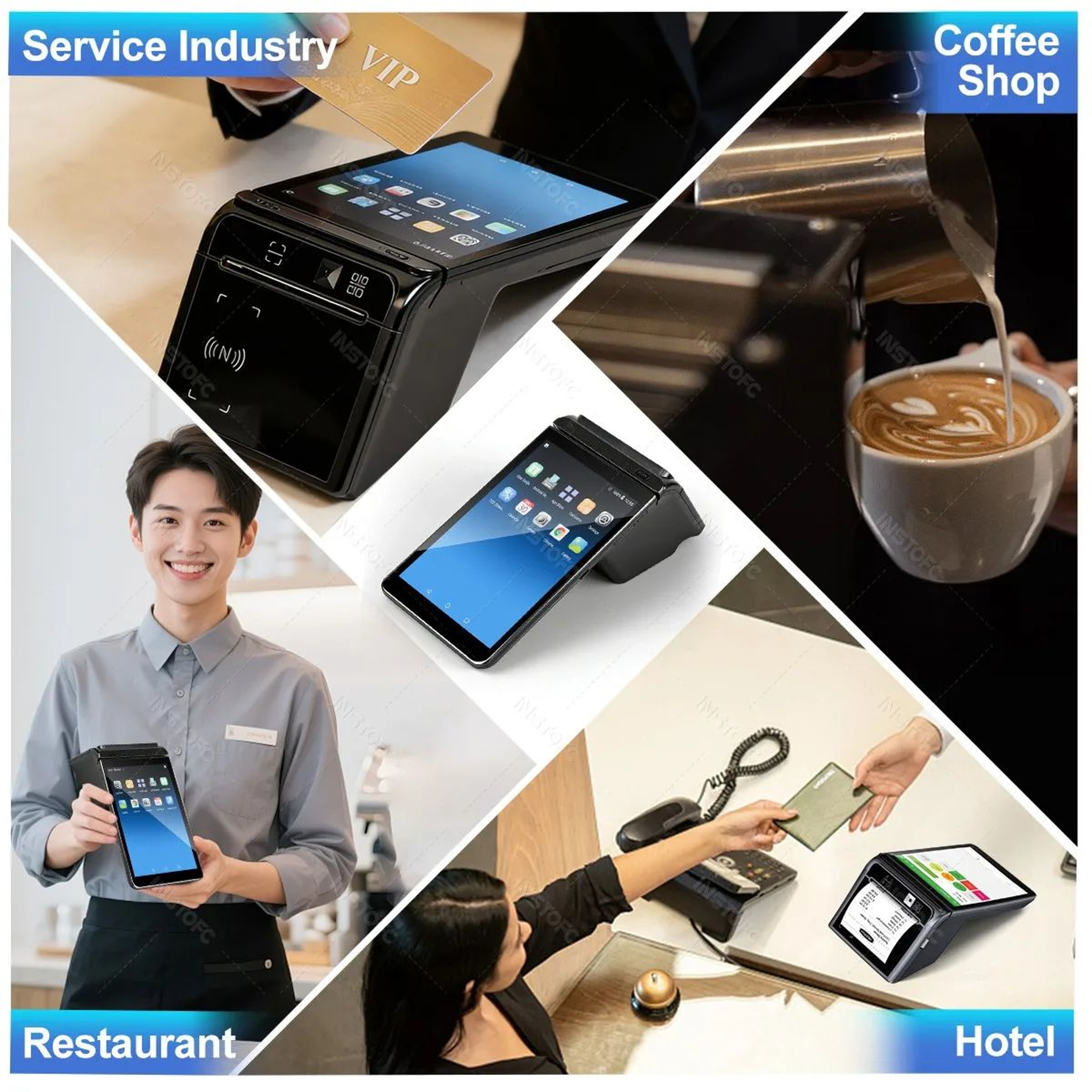 Android 14 All In One POS Terminal With Receipt Printer 3GB RAM 32GB Storage 5