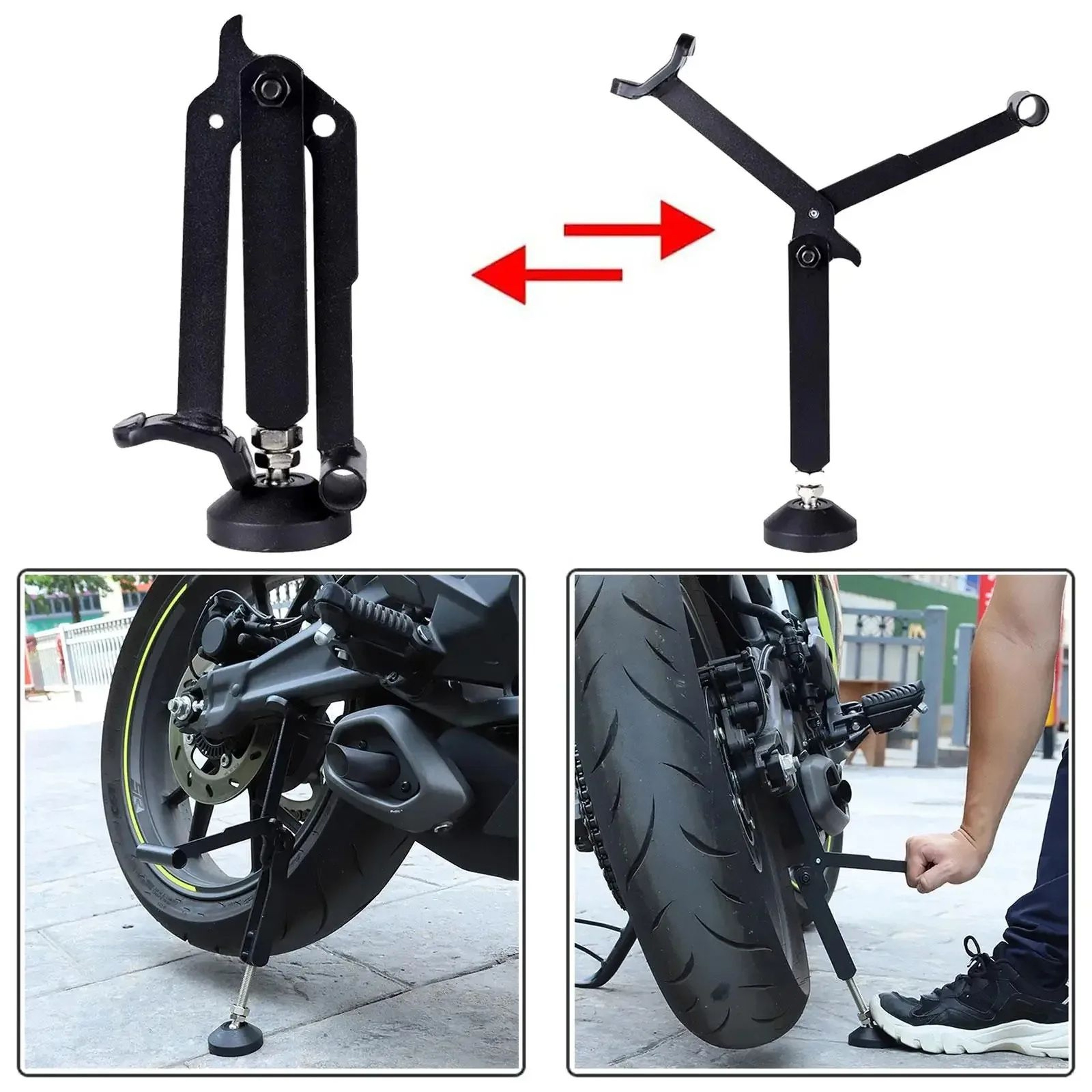 Foldable Motorcycle Lifting Support Stand For Maintenance And Repairs 0