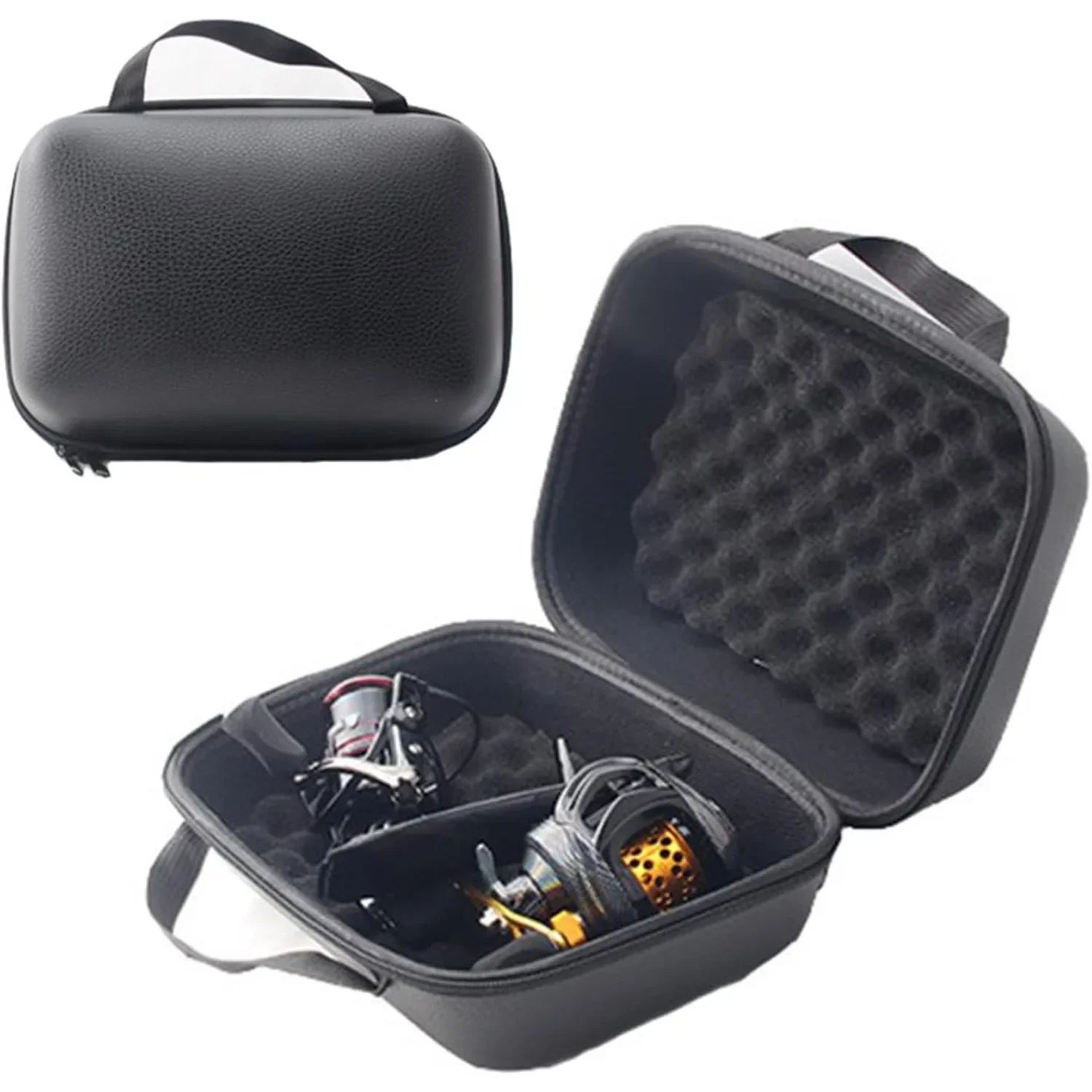 Lixada Three Compartment Fishing Reel Protective Storage Case 0