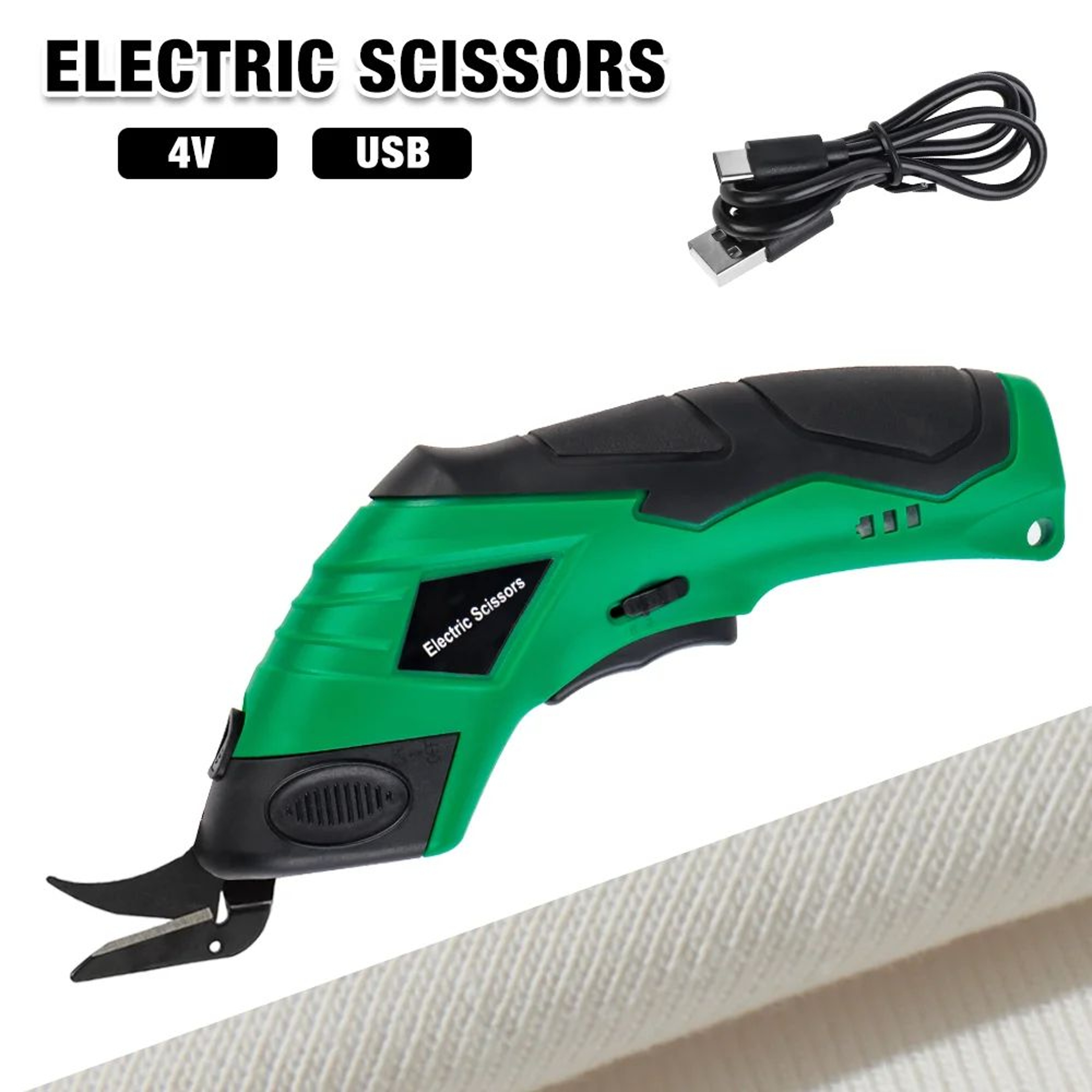 USB Rechargeable Cordless Electric Scissors For Fabric Leather And Cardboard 11