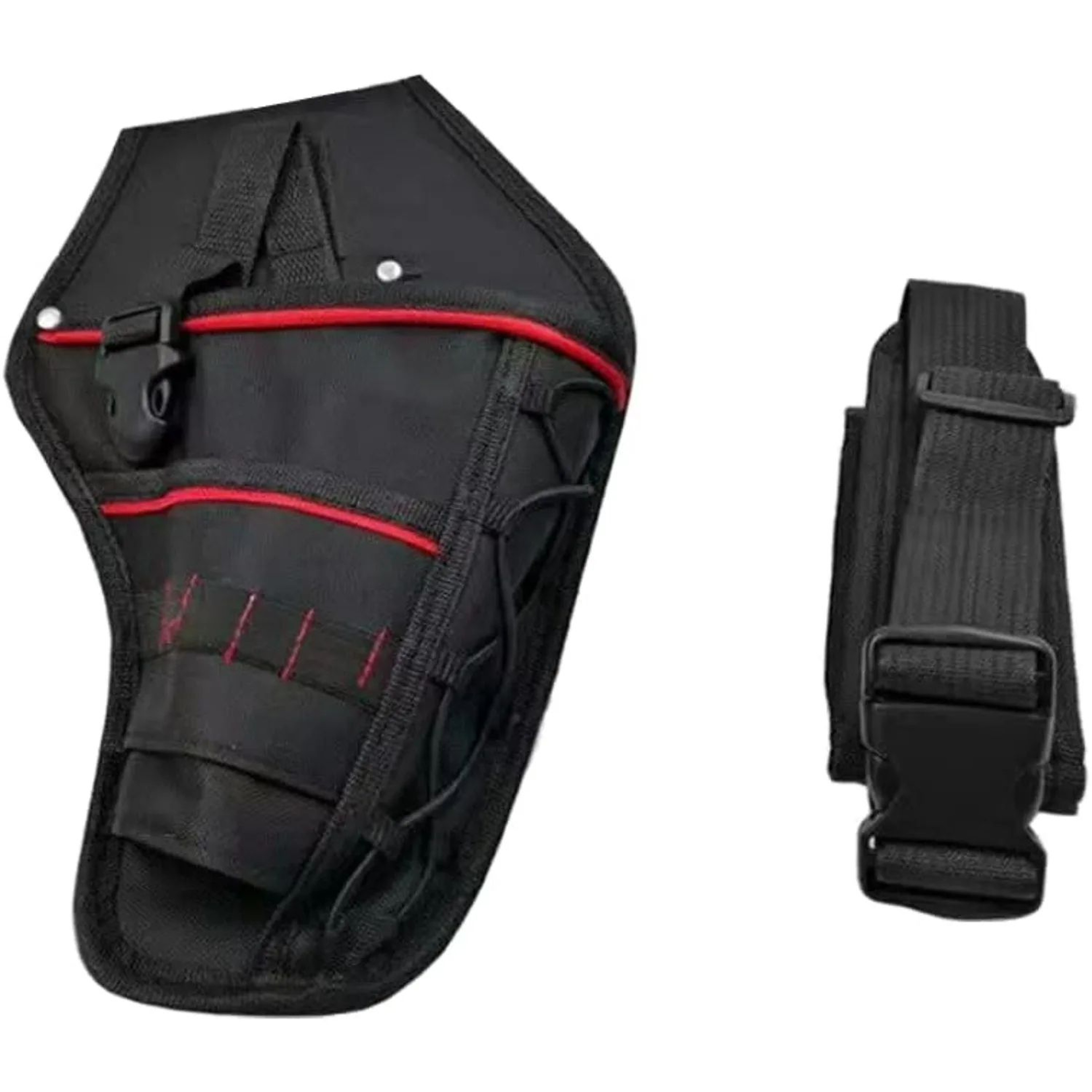 Drill Holster Tool Pouch With Adjustable Waist Belt And Belt Clip 2