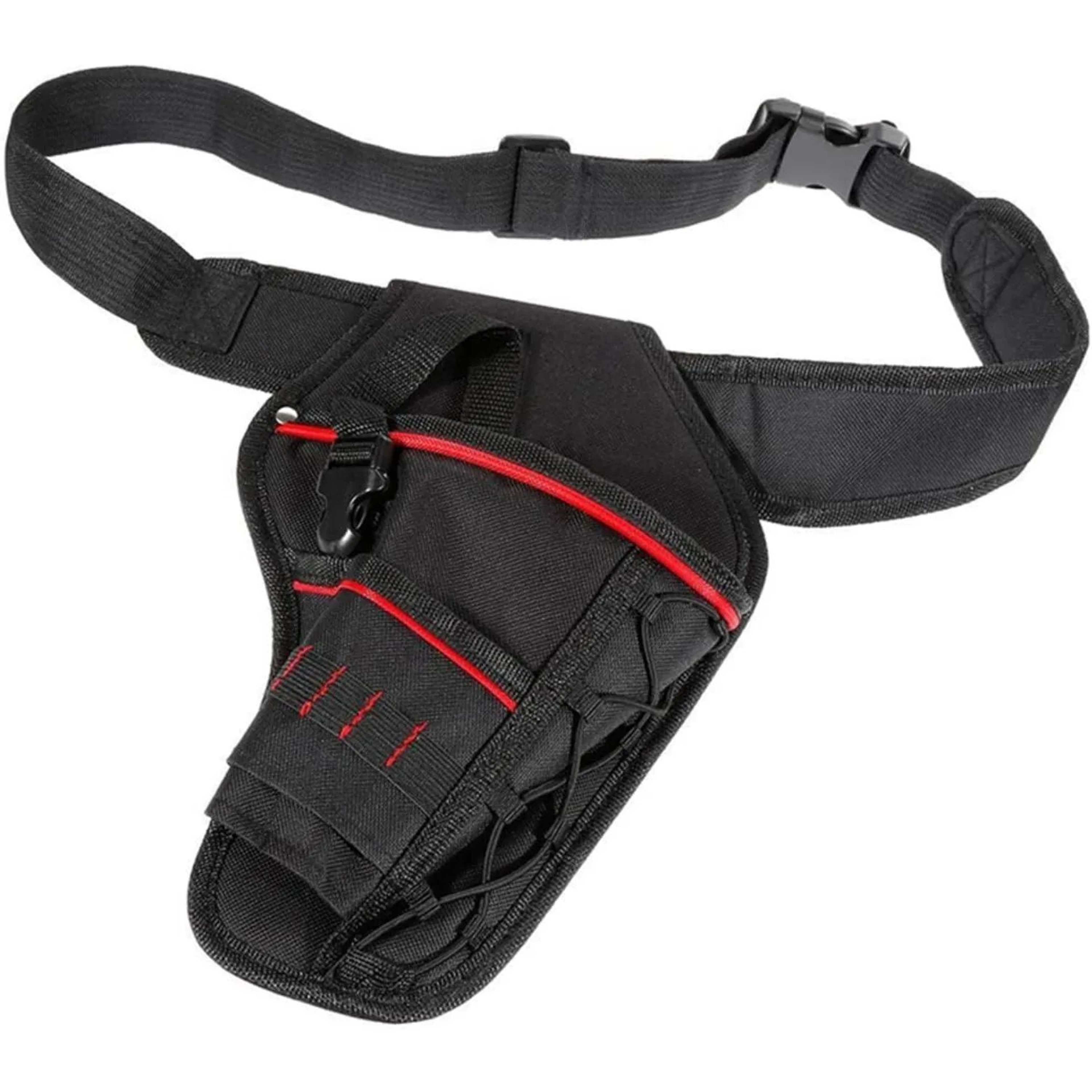 Drill Holster Tool Pouch With Adjustable Waist Belt And Belt Clip 1