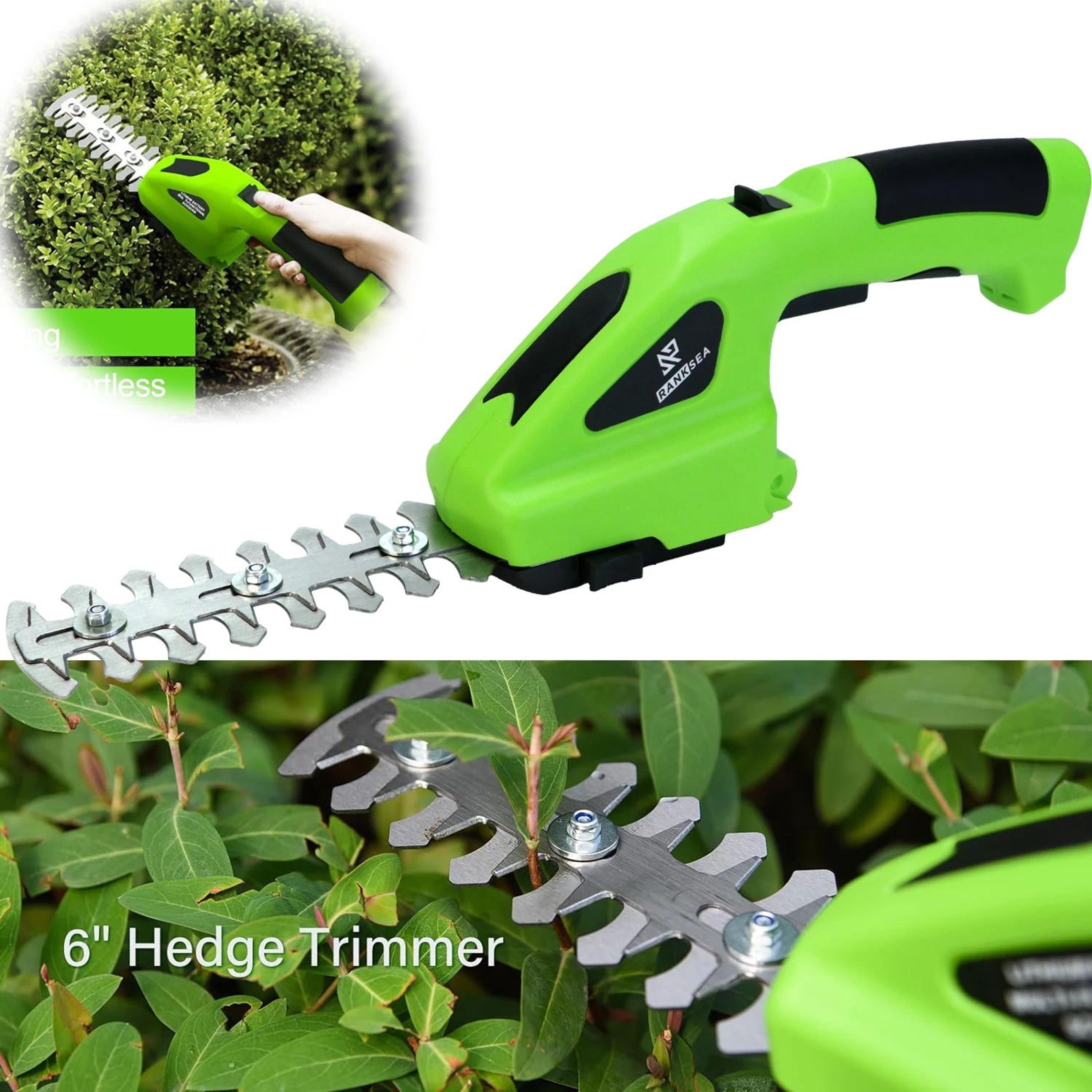 2 In 1 Cordless Rechargeable Hedge Trimmer And Grass Shear 3