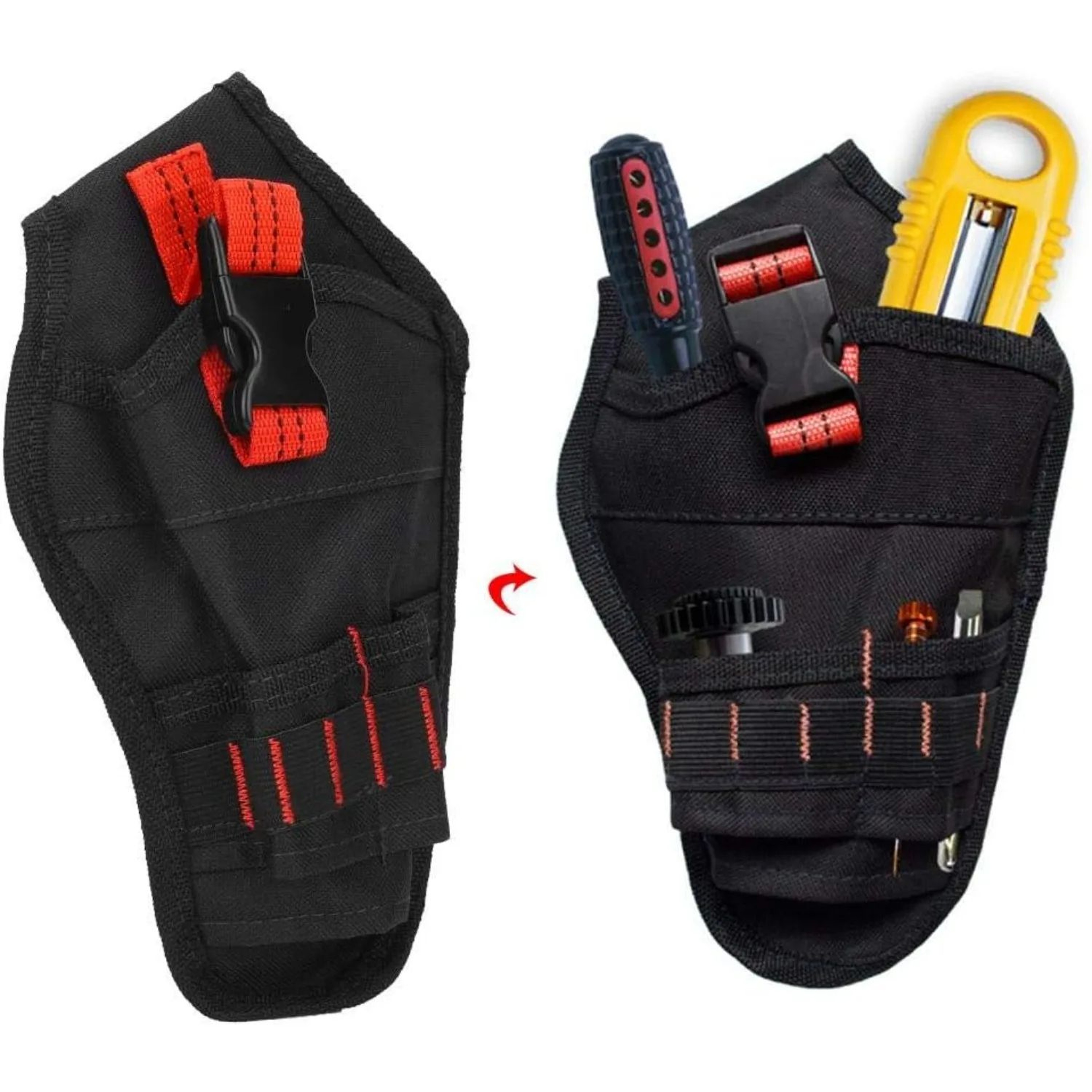 Electric Drill Belt Holster And Tool Waist Pouch Black And Red 3