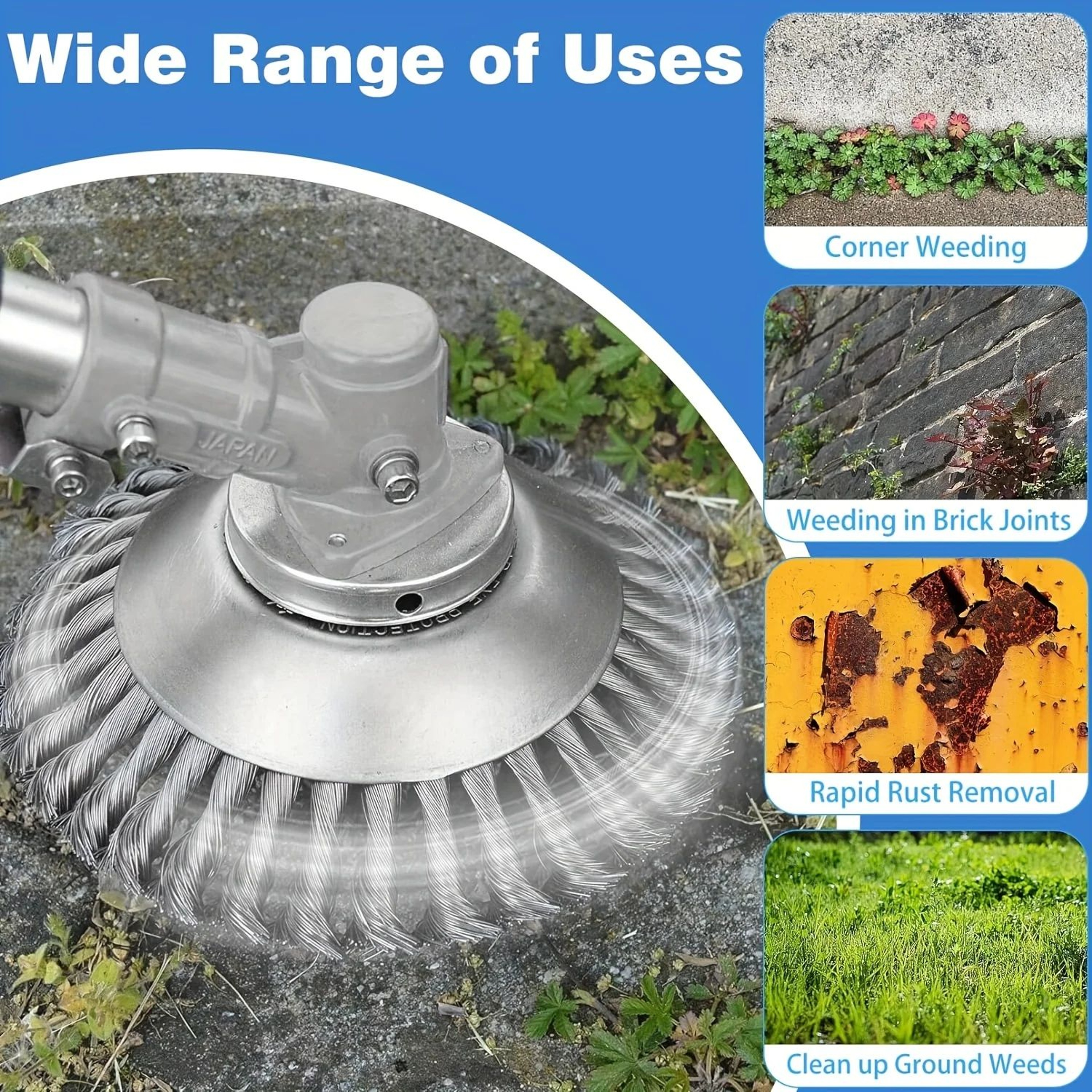 Steel Wire Weed Brush Wheel For Compatible Garden Trimmers 0