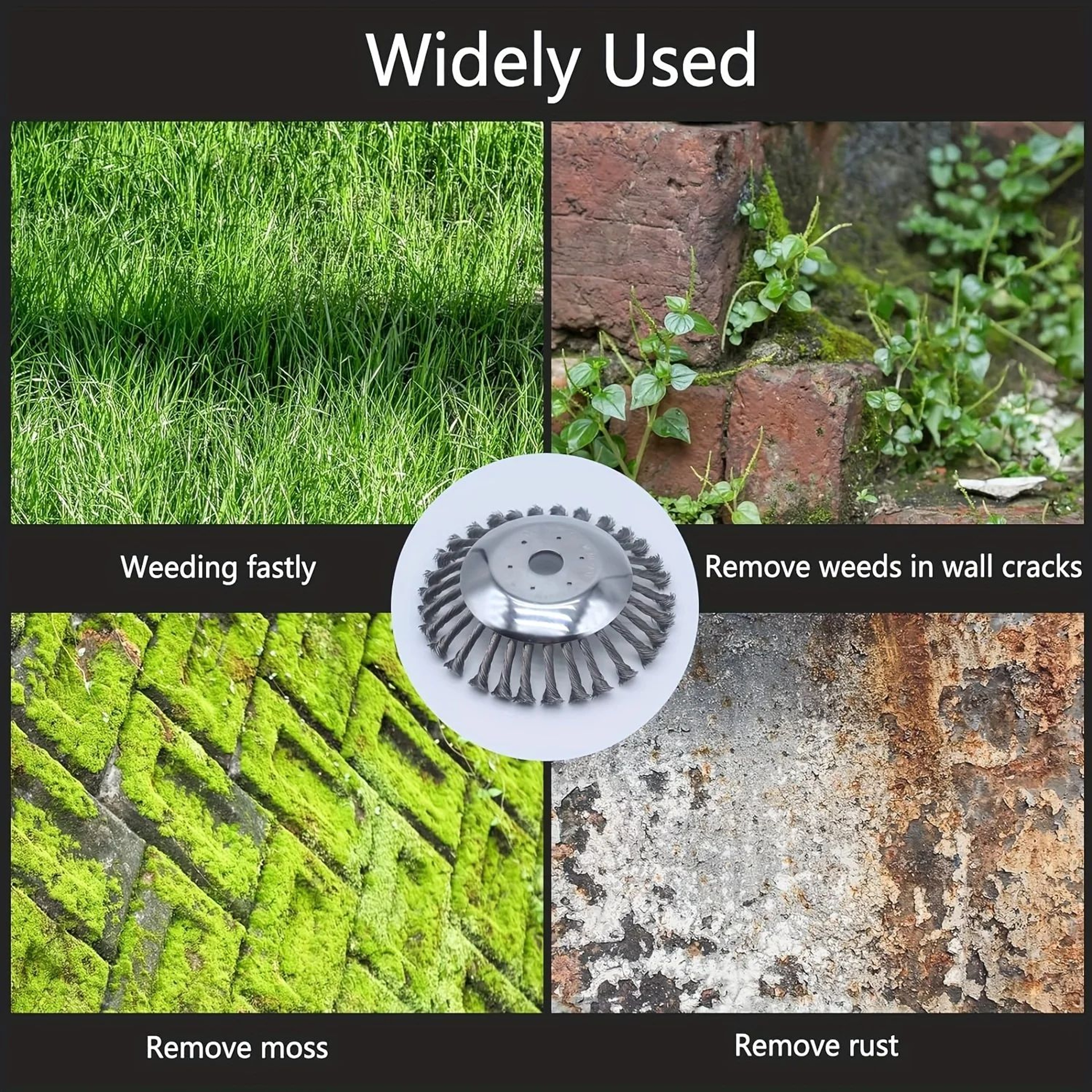Steel Wire Weed Brush Wheel For Compatible Garden Trimmers 8