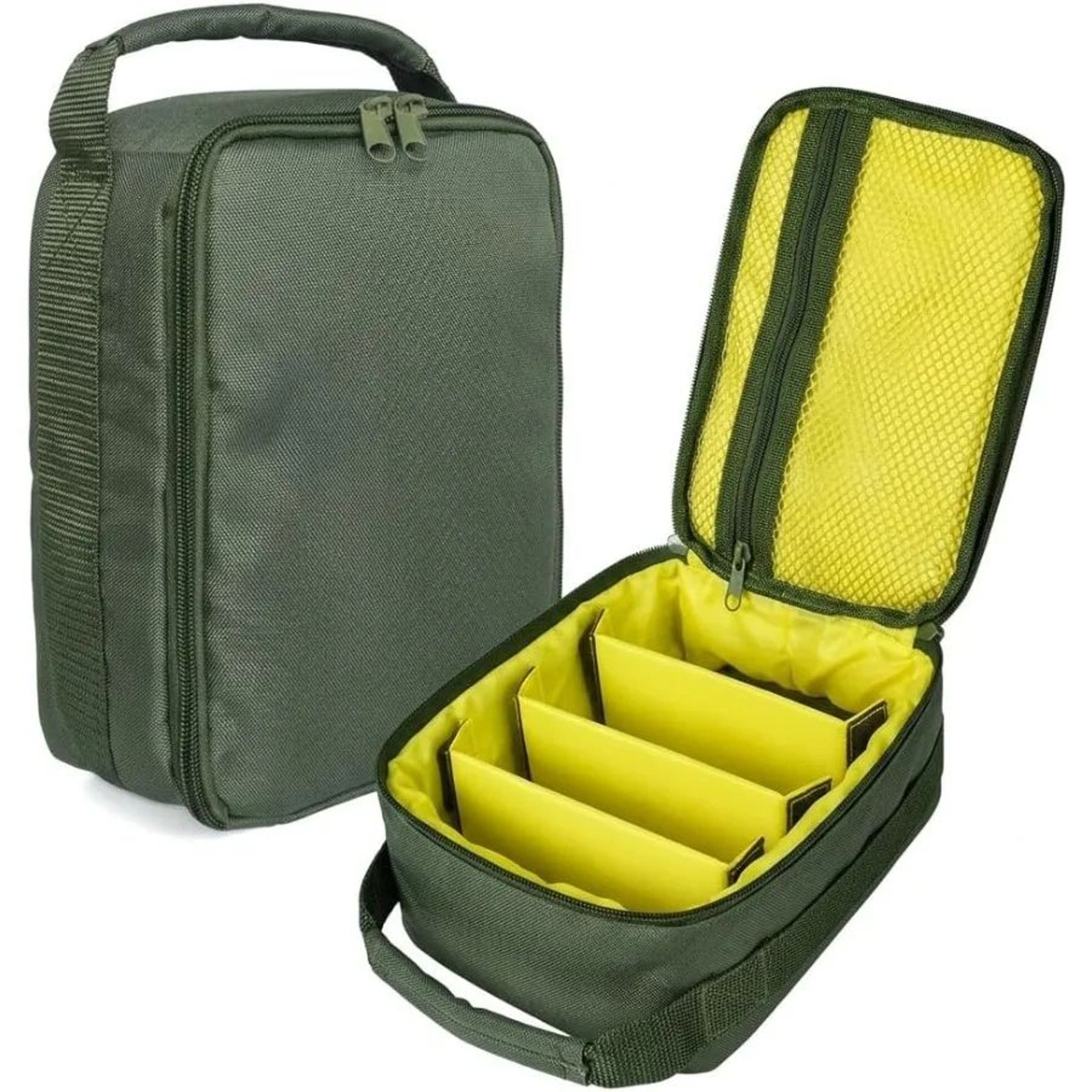 Portable Fishing Reel And Tackle Bag With Three Adjustable Dividers 8