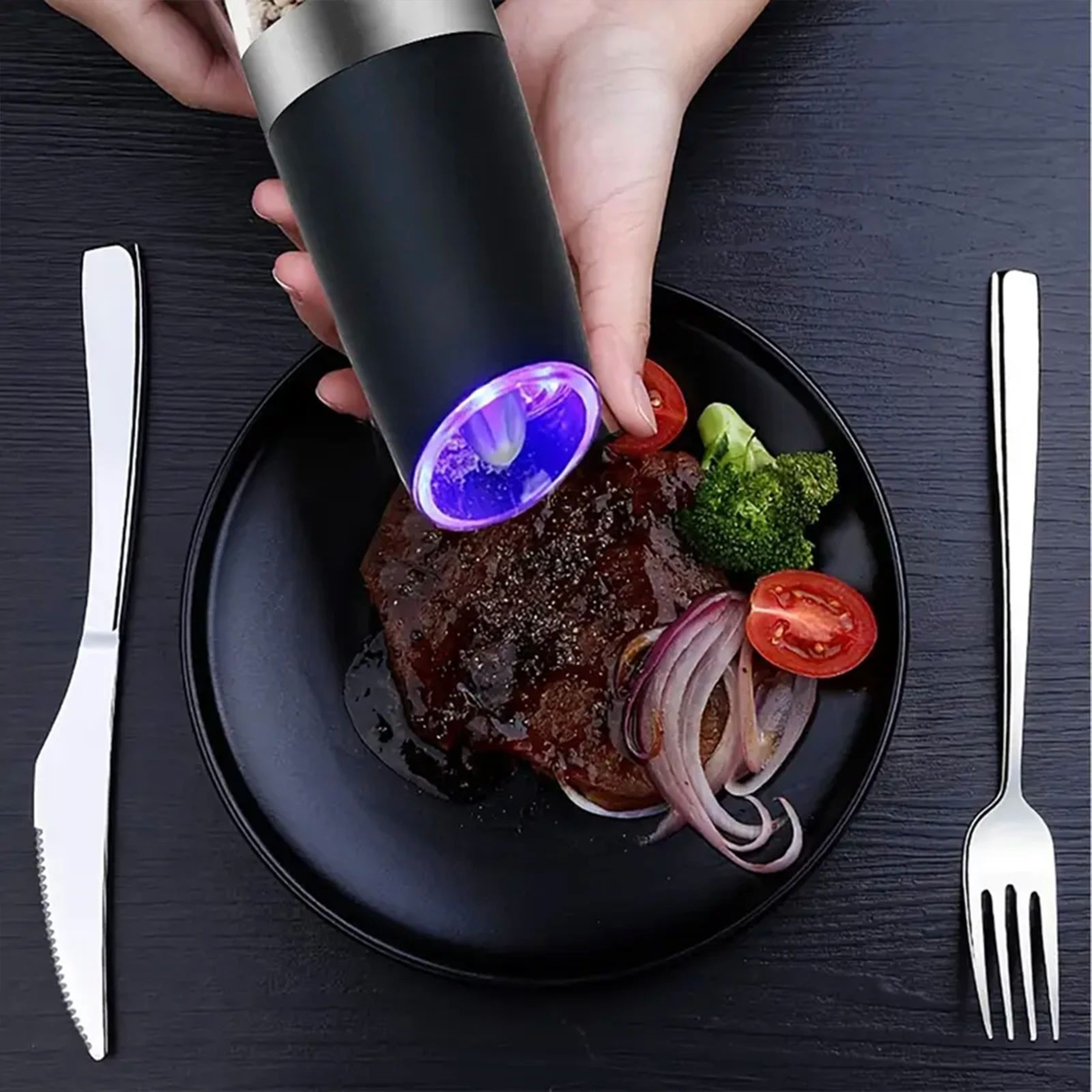 Gravity Electric Salt And Pepper Mill With Adjustable Coarseness 10