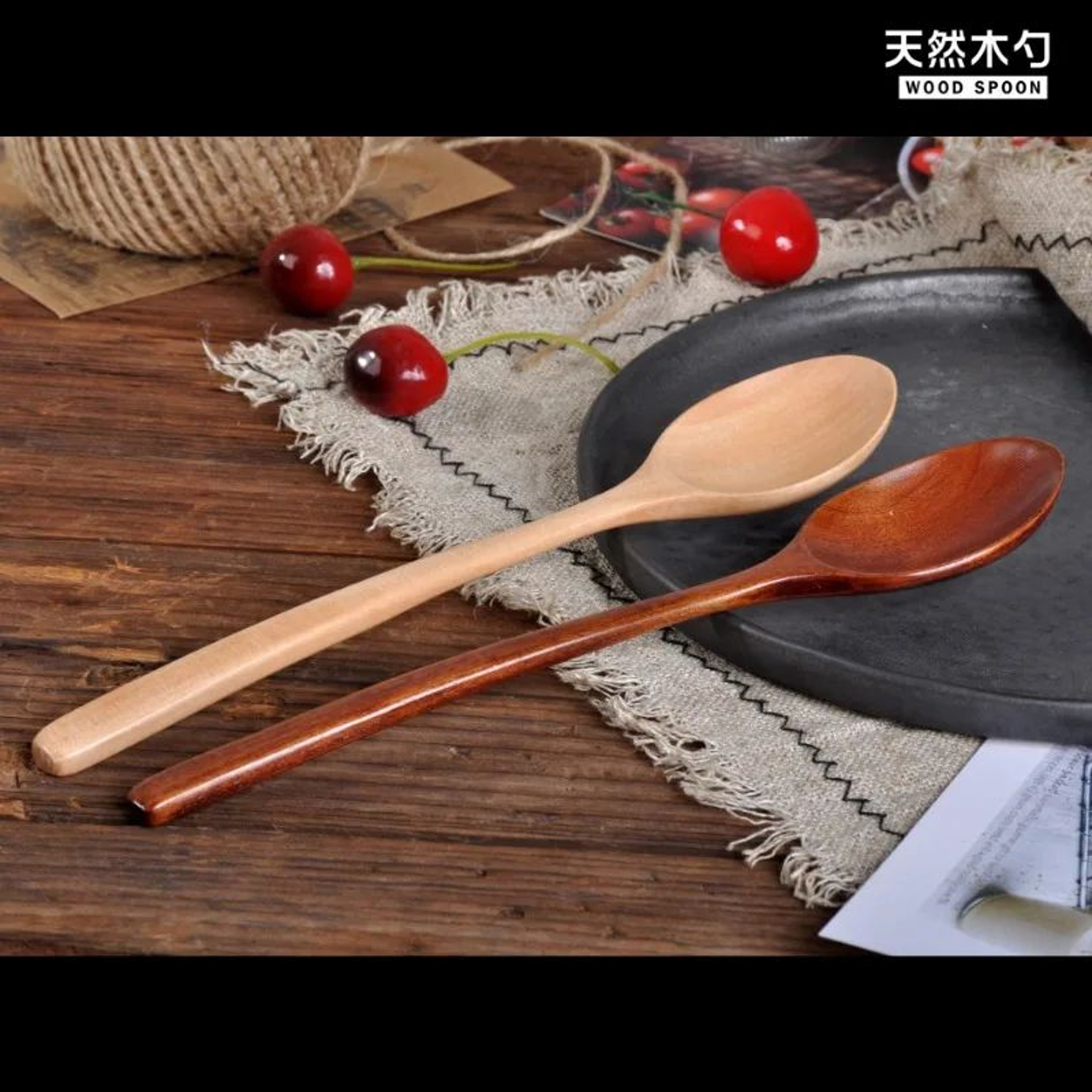Korean Style Long Handle Wooden Spoon For Soup And Desserts 3