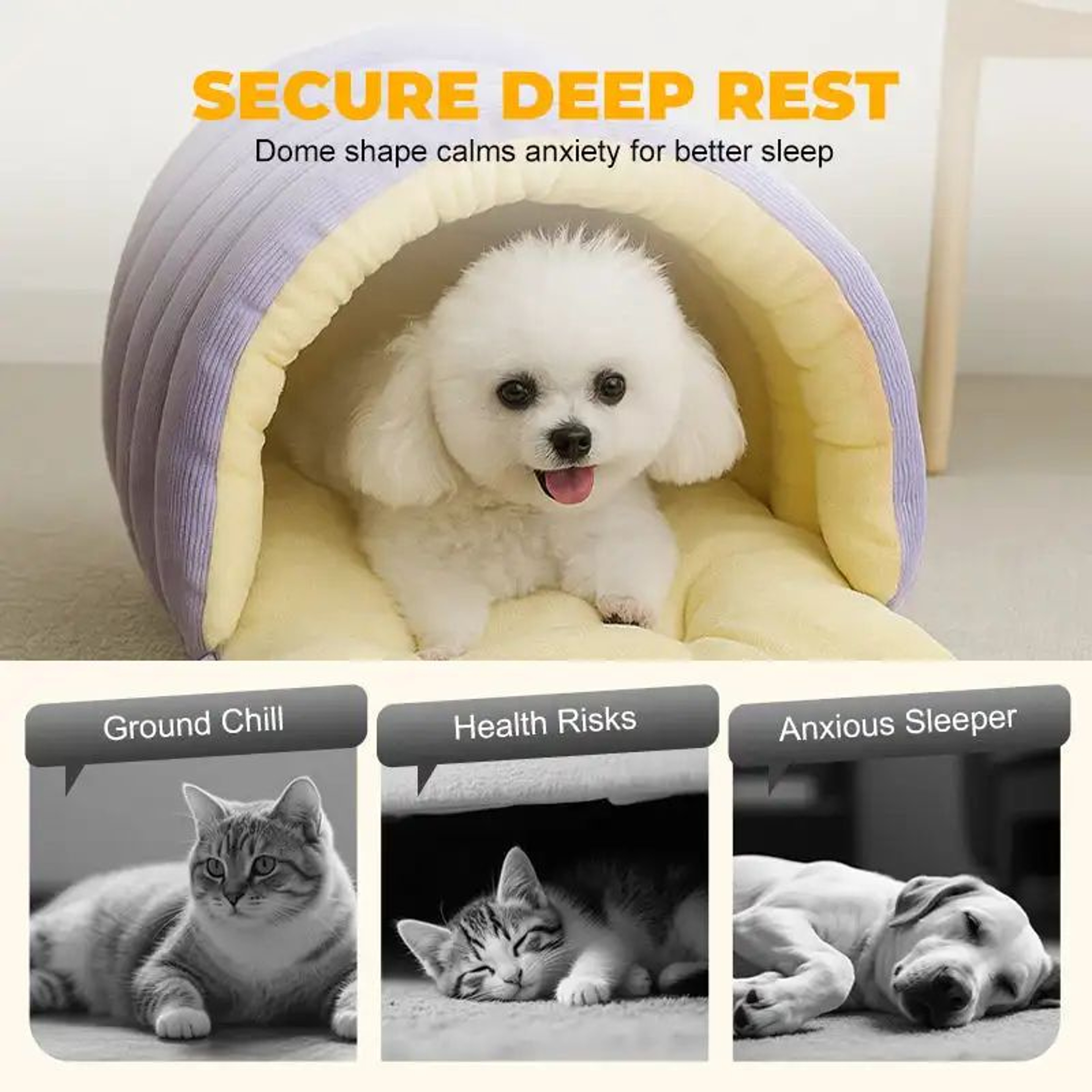 Warm Plush Enclosed Cat Bed With Removable Washable Cover 3