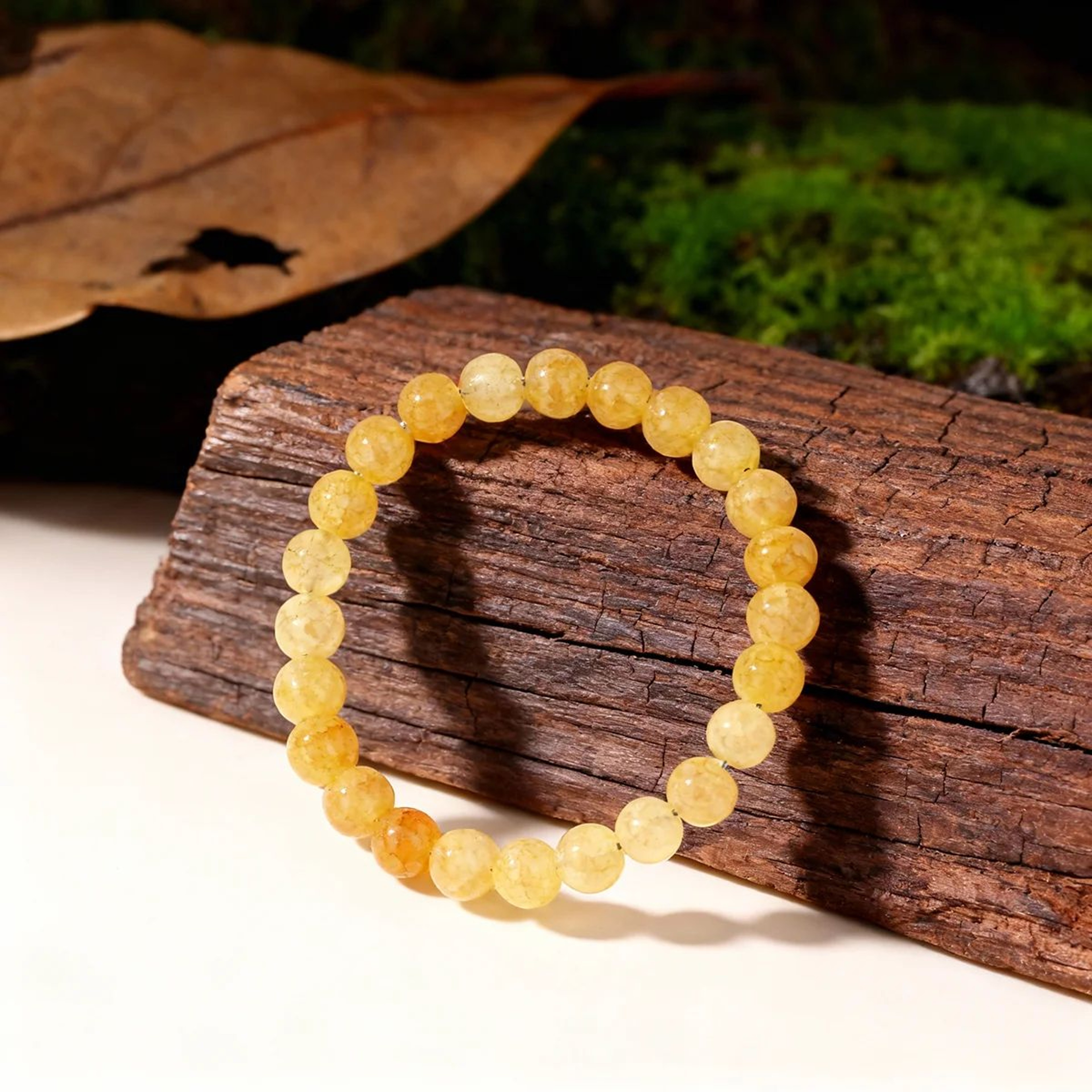 Yellow Citrine Crystal Beaded Bracelet For Women And Men 5
