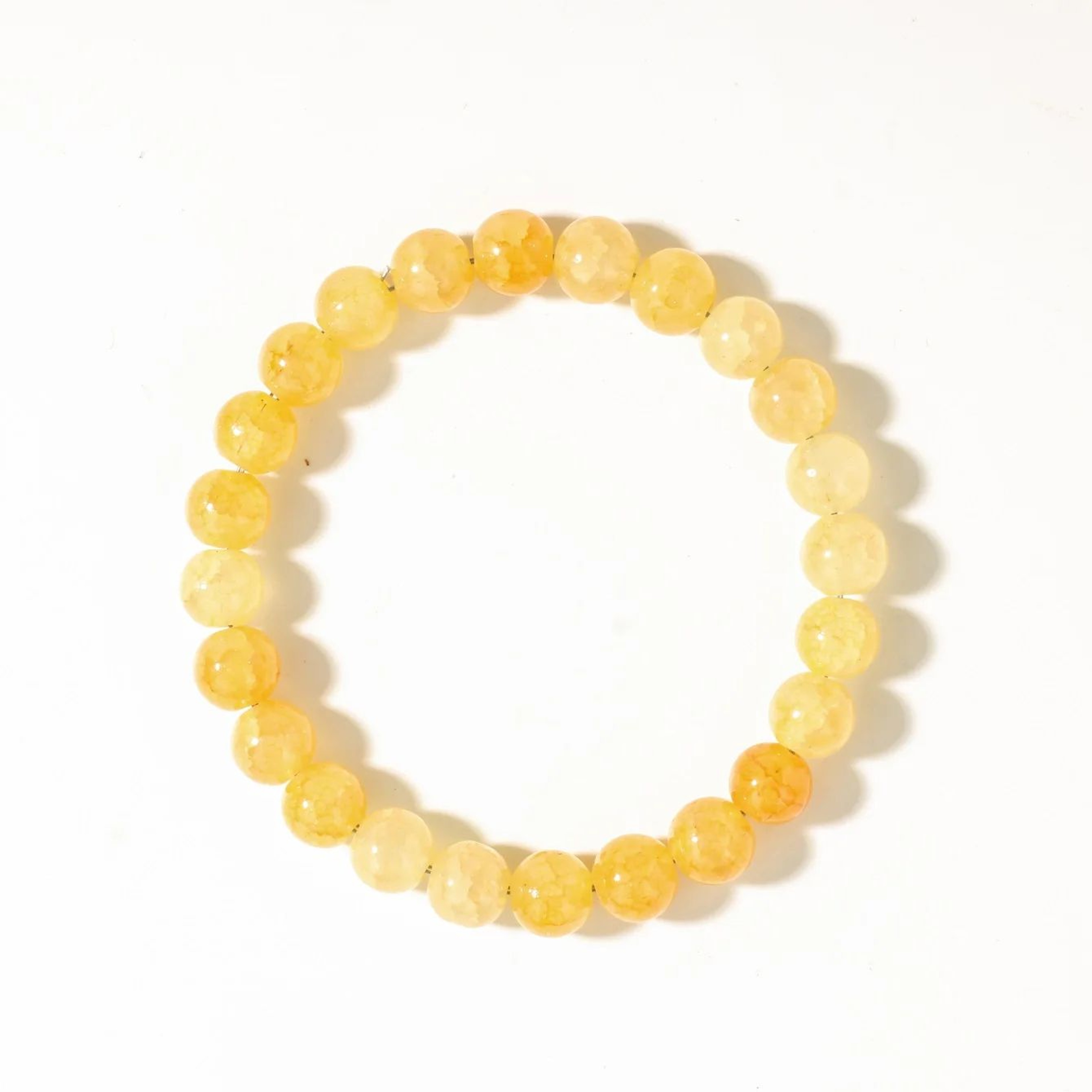 Yellow Citrine Crystal Beaded Bracelet For Women And Men 11
