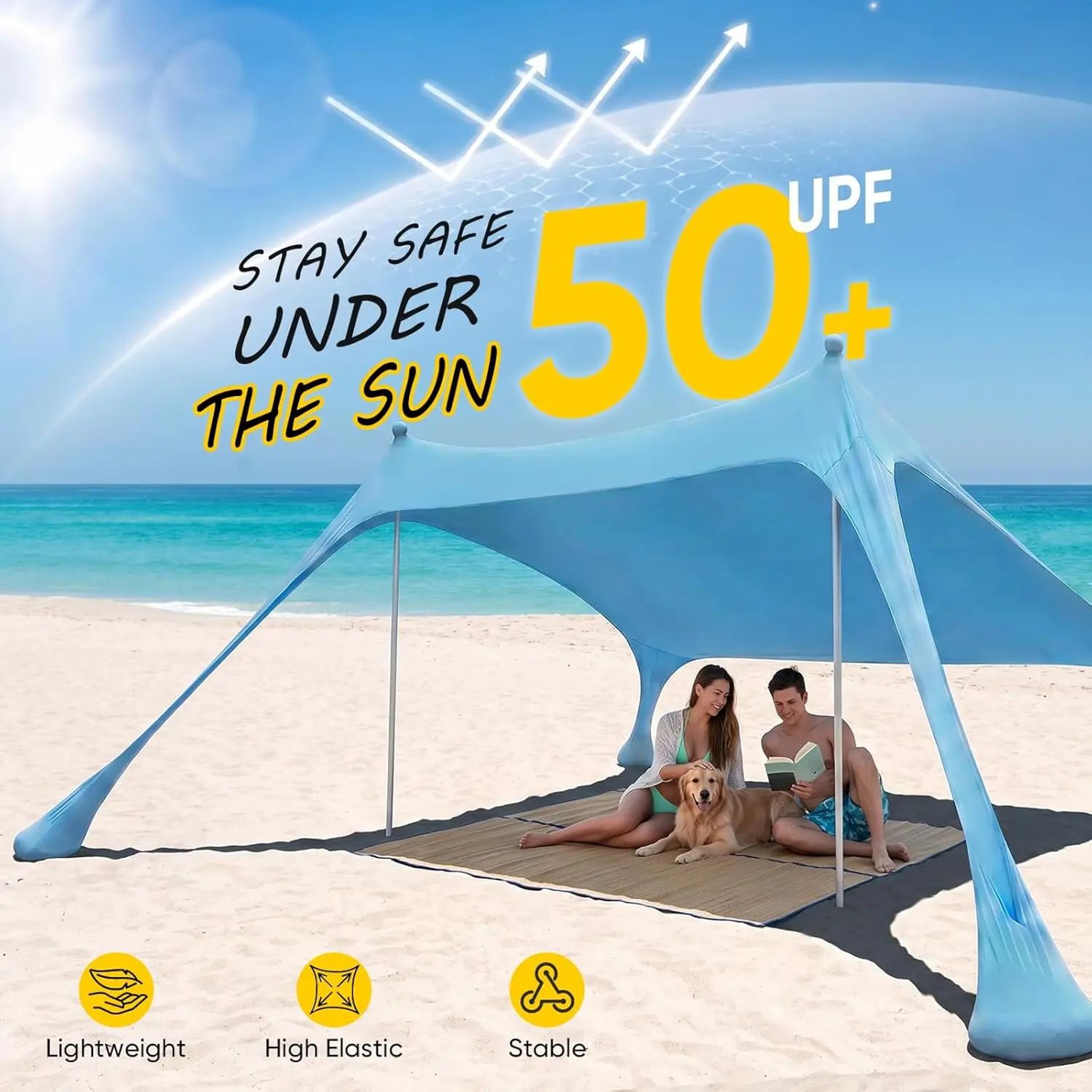 Ultralight Pop Up Beach Sun Shade Tent For Camping And Picnics 7