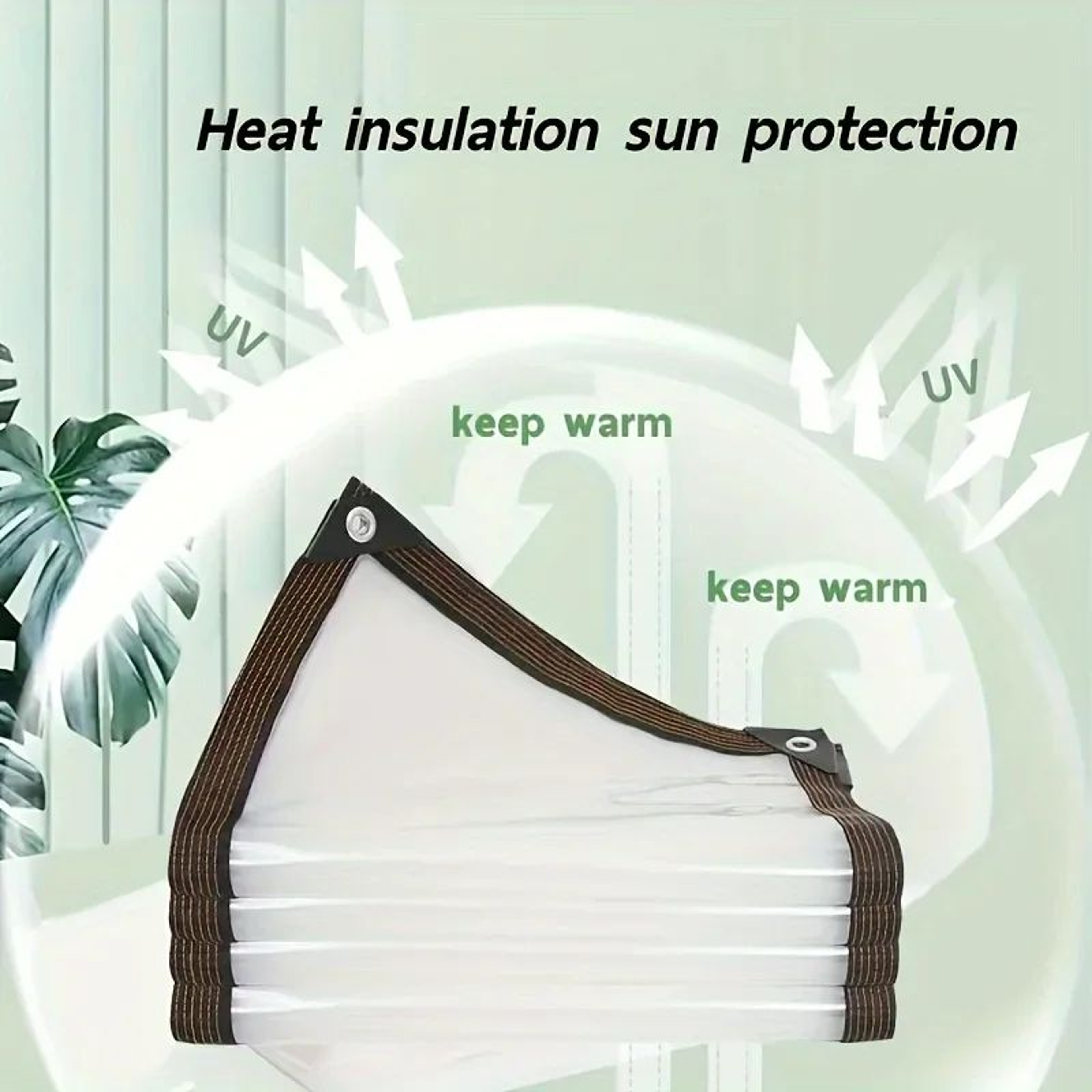 Clear Polyester Outdoor Tarp With Reinforced Grommets 6