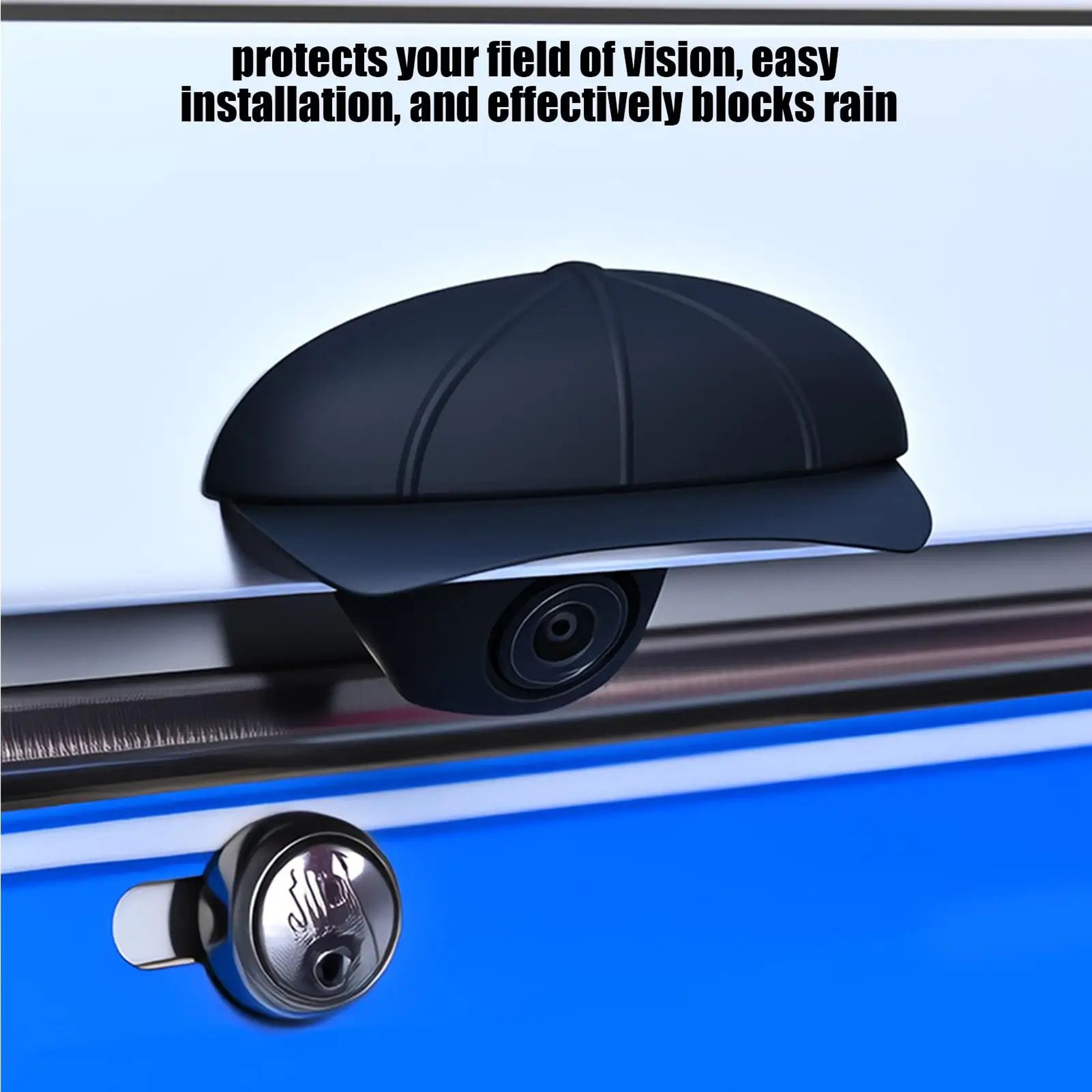 Silicone Backup Camera Rain Cover With Adhesive Mount For Vehicles 8