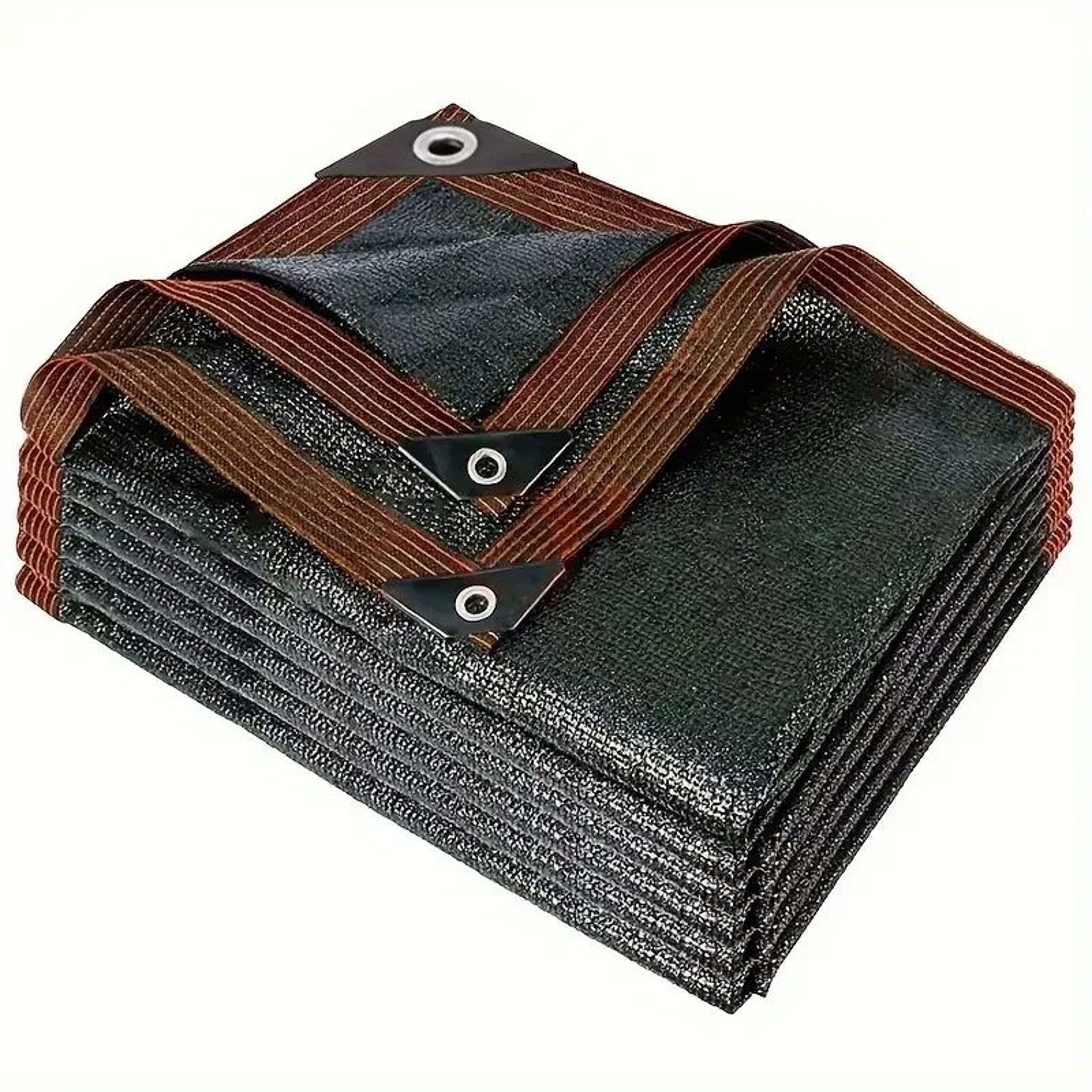 Black Sun Shade Mesh Cloth With Taped Edges And Grommets 8