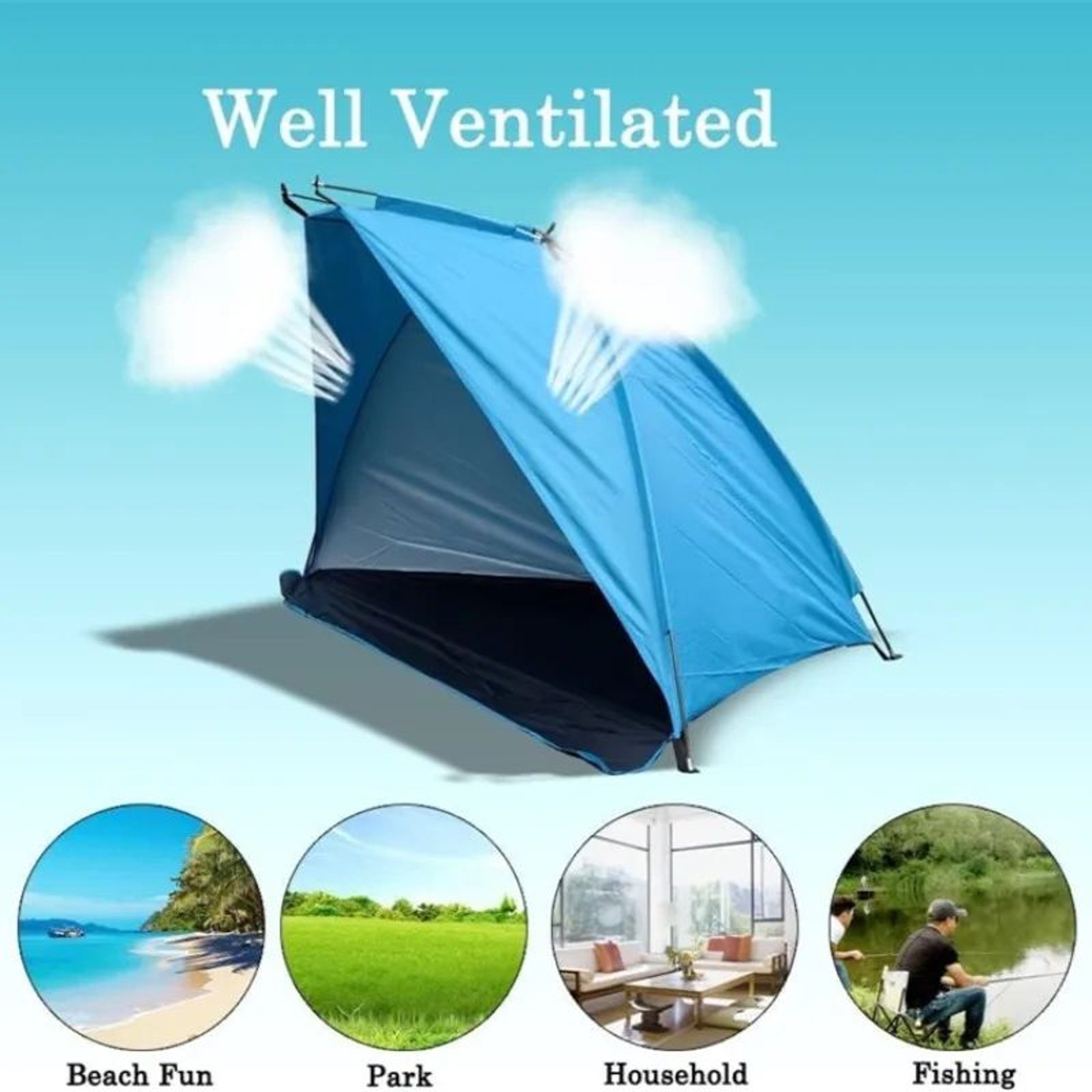 Ultralight 2 Person Pop Up Beach Tent With Carrying Bag 4