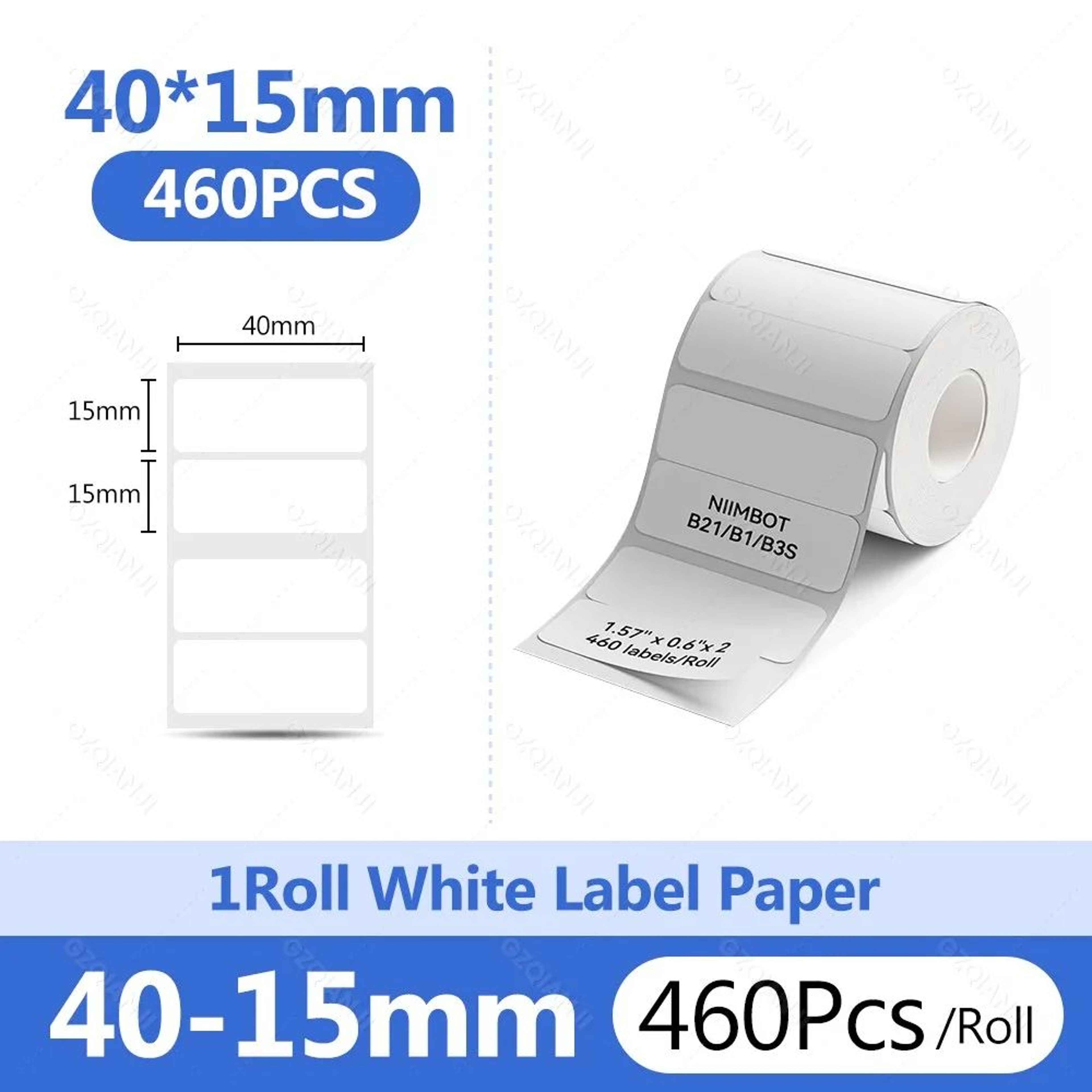 Niimbot White Thermal Label Roll For B1 And B21 Printers 12