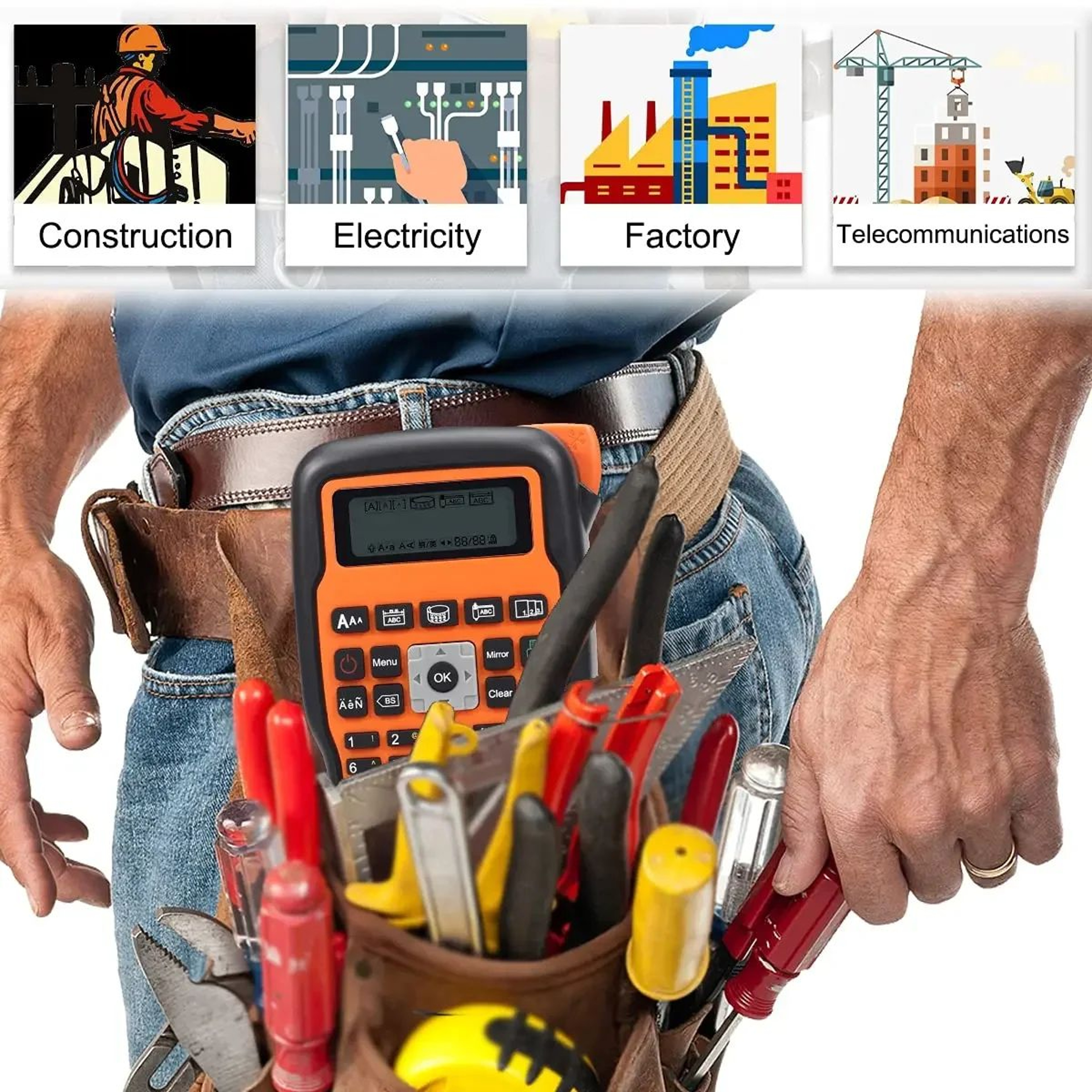 E1000 Pro Portable Handheld Label Maker For Industrial Labeling 1