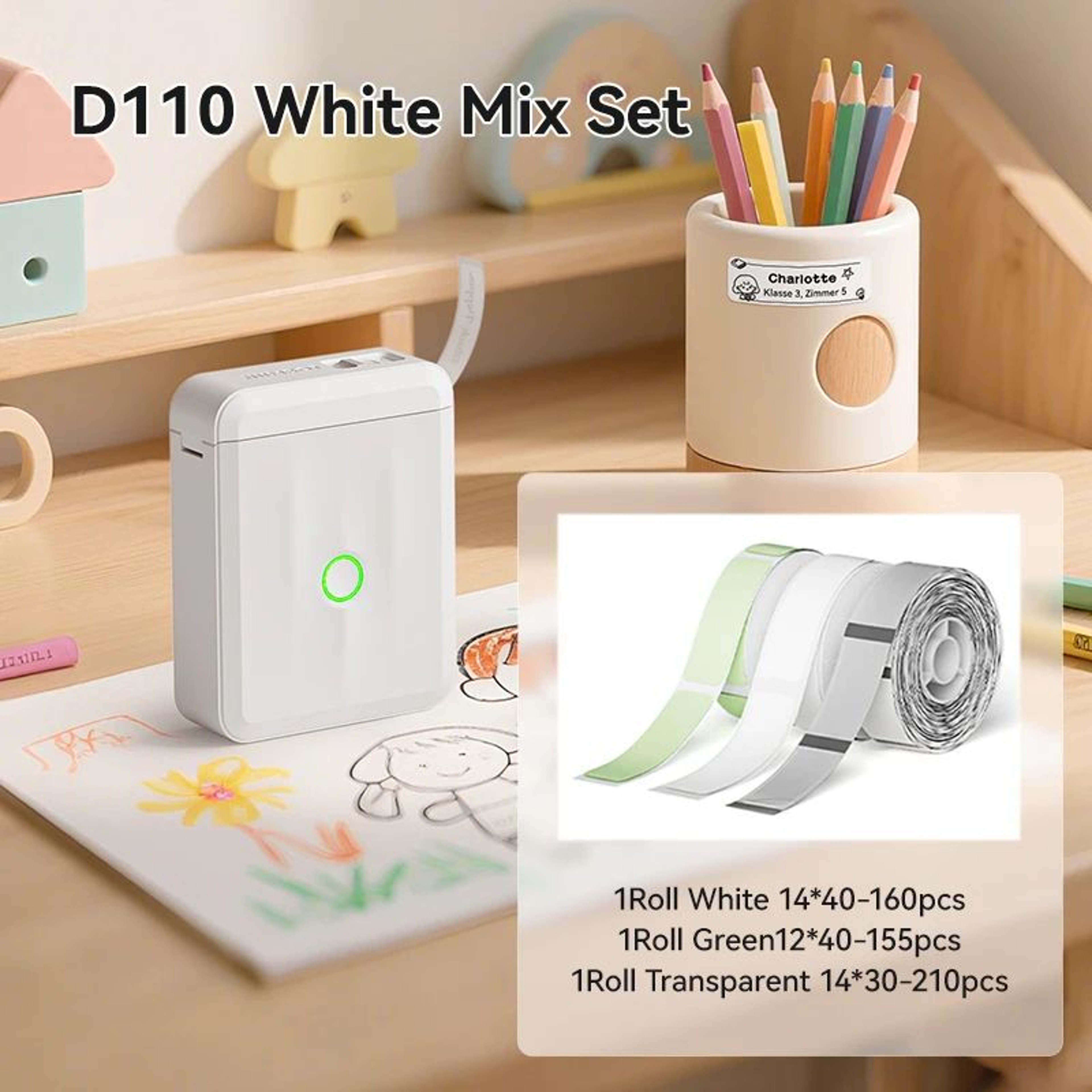 NIIMBOT D110 Portable Thermal Label Maker With Tape 9